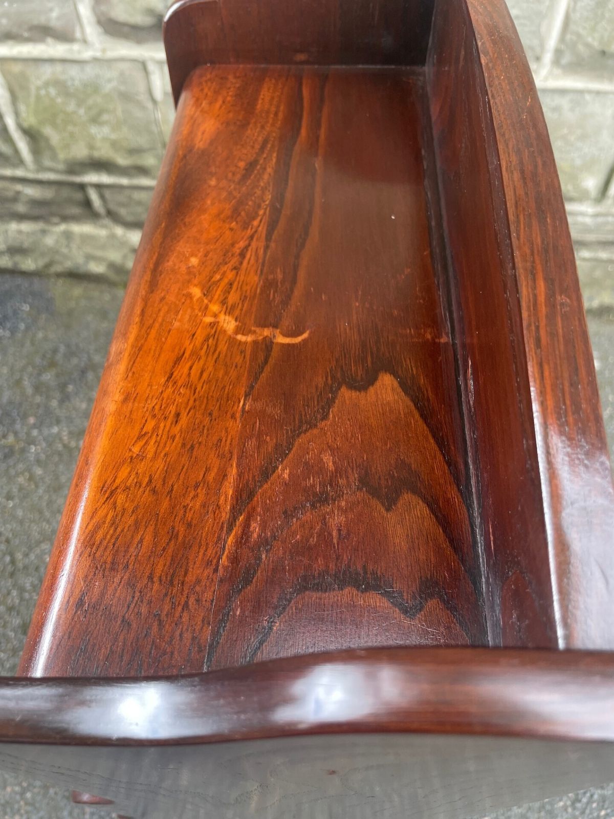 photo furniture Antique Oak Waterfall Open Bookcase Bookshelves