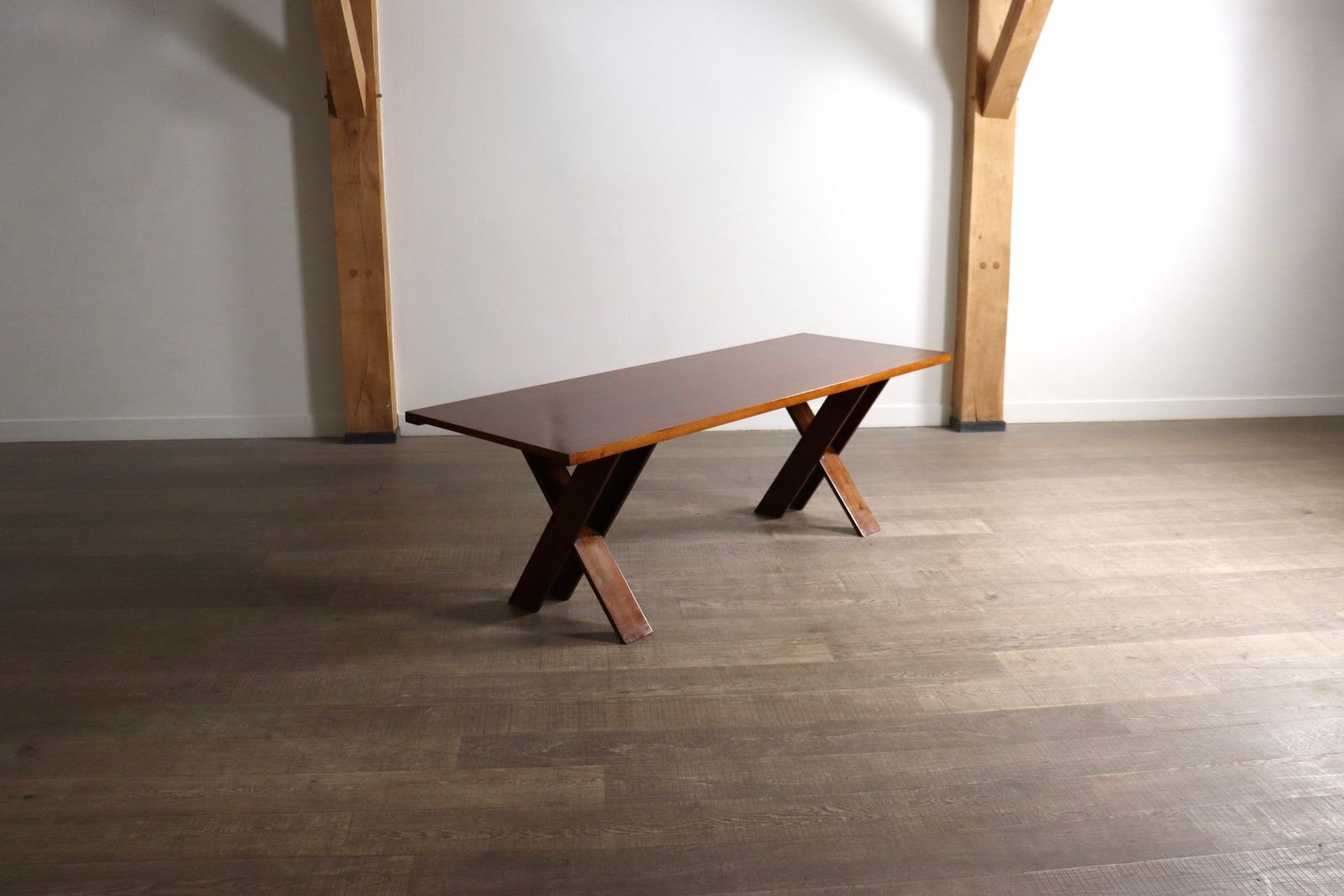 photo furniture Tl58 Eettafel In Walnoot Van Marco Zanuso Voor Poggi, Italië, Jaren 1960