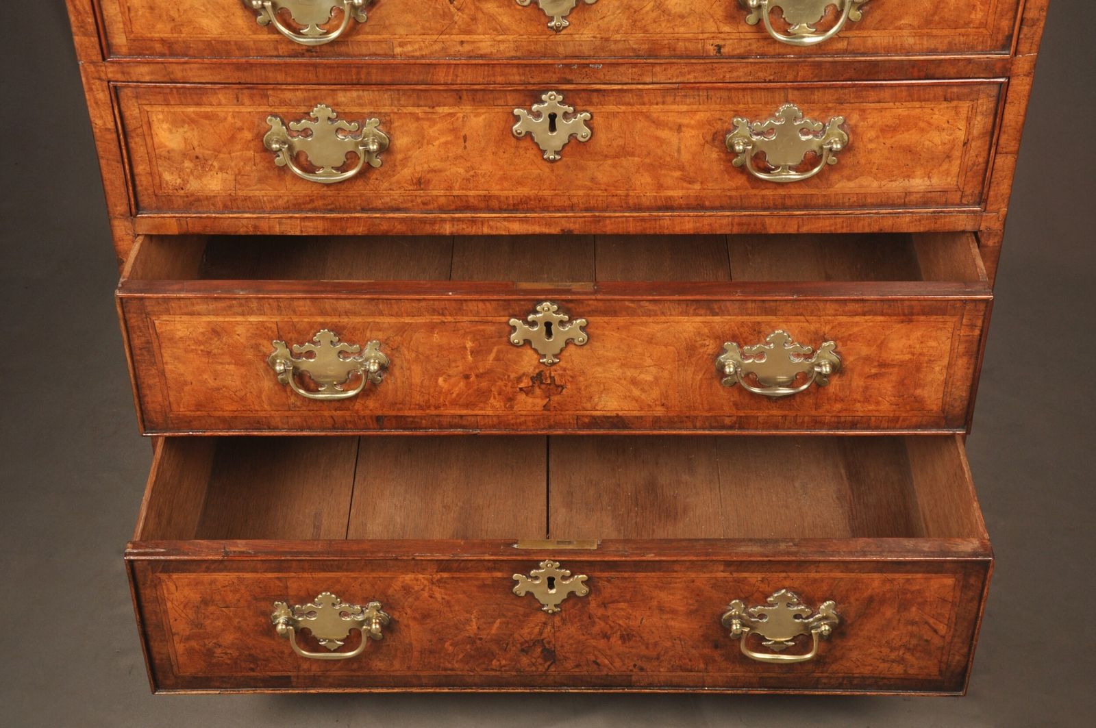 photo furniture A Fine Early George II Walnut Chest Of Drawers Of Small Proportions