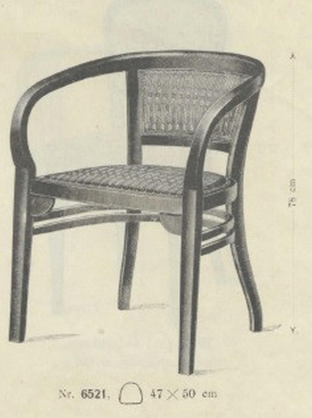 photo vintage Extremely Rare Armchairs No.6521 By Otto Wagner For Thonet