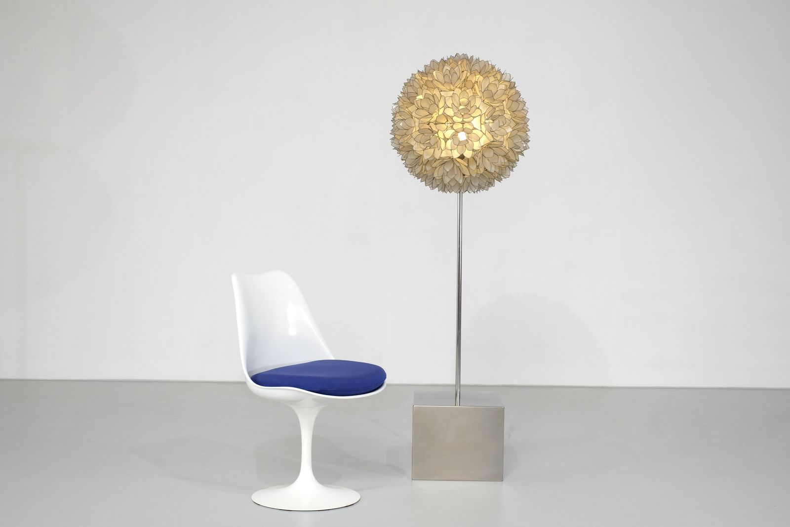 Floor Lamp In Mother Pearl By Rausch, Germany 1960s. photo furniture