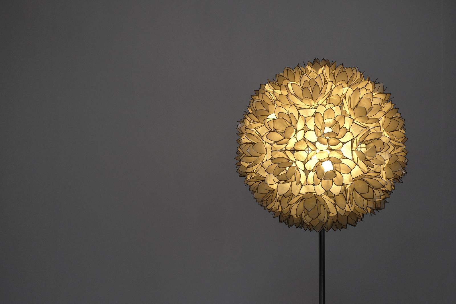 Floor Lamp In Mother Pearl By Rausch, Germany 1960s. photo vinterior