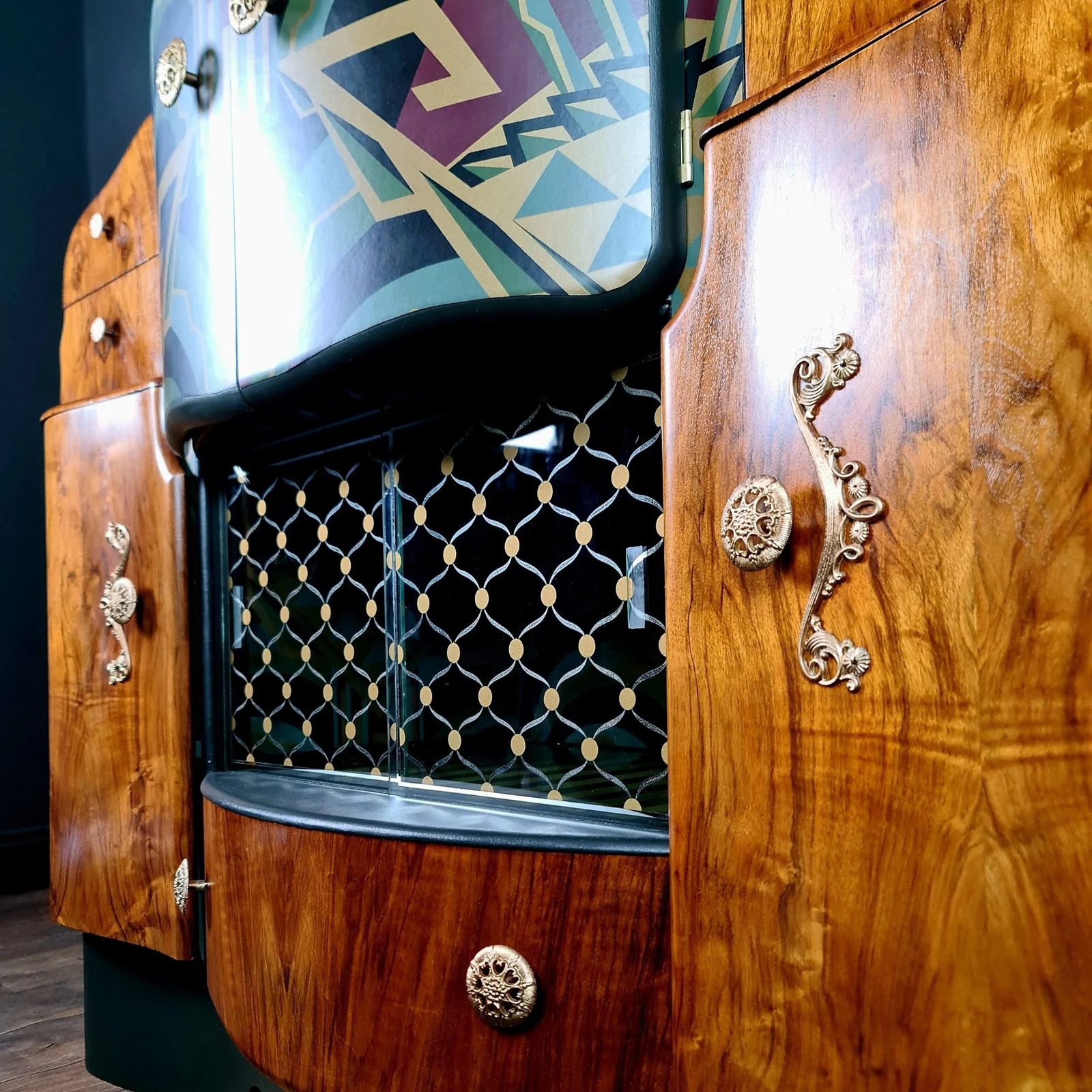 Art Deco Cocktail Cabinet. Fully Restored Restored And Re Designed. photo buy