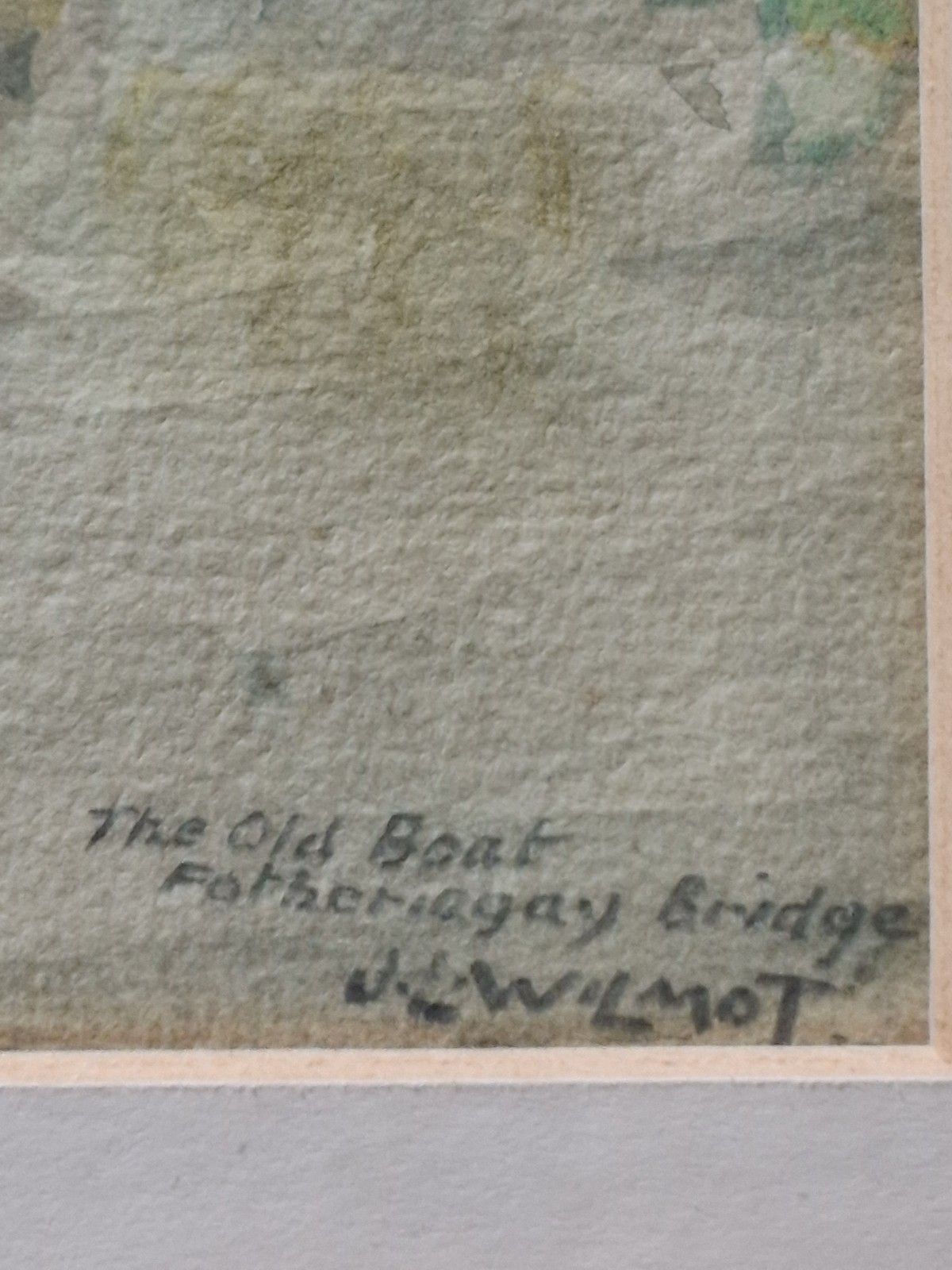 70.0 Contemporary Watercolour J L Wilmot The Old Boat Fotheringhay Bridge Oundle photo