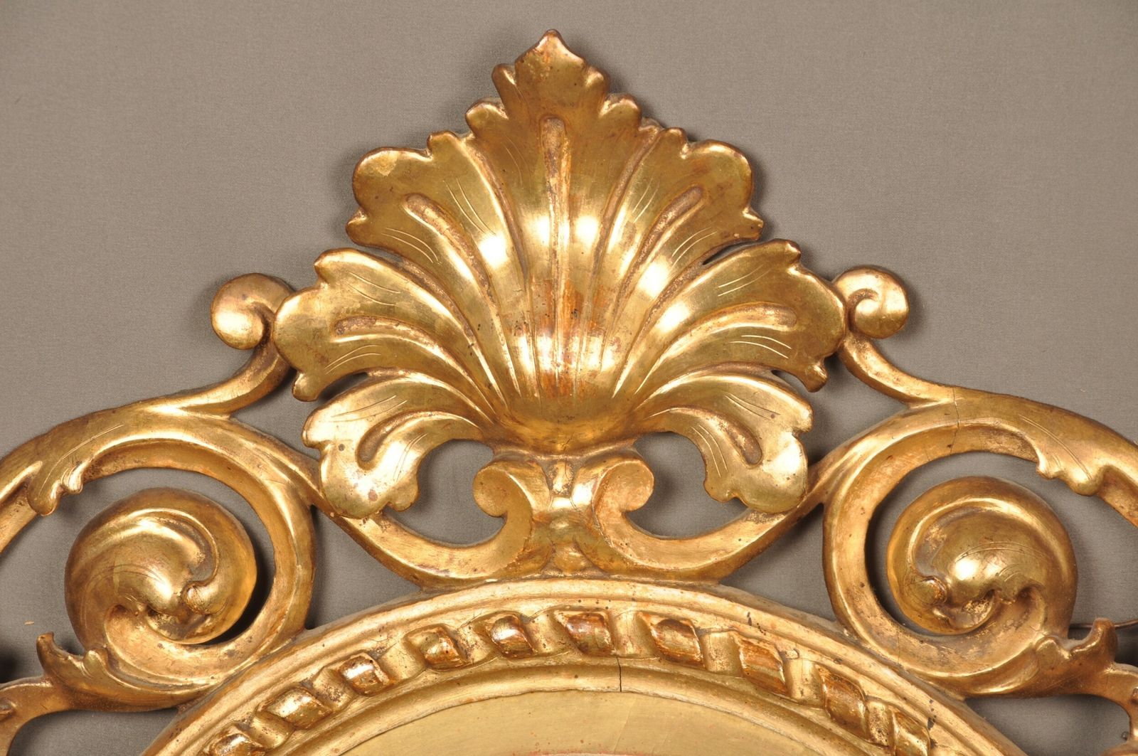 Late 18th Century Florentine Giltwood Oval Mirror photo for sale