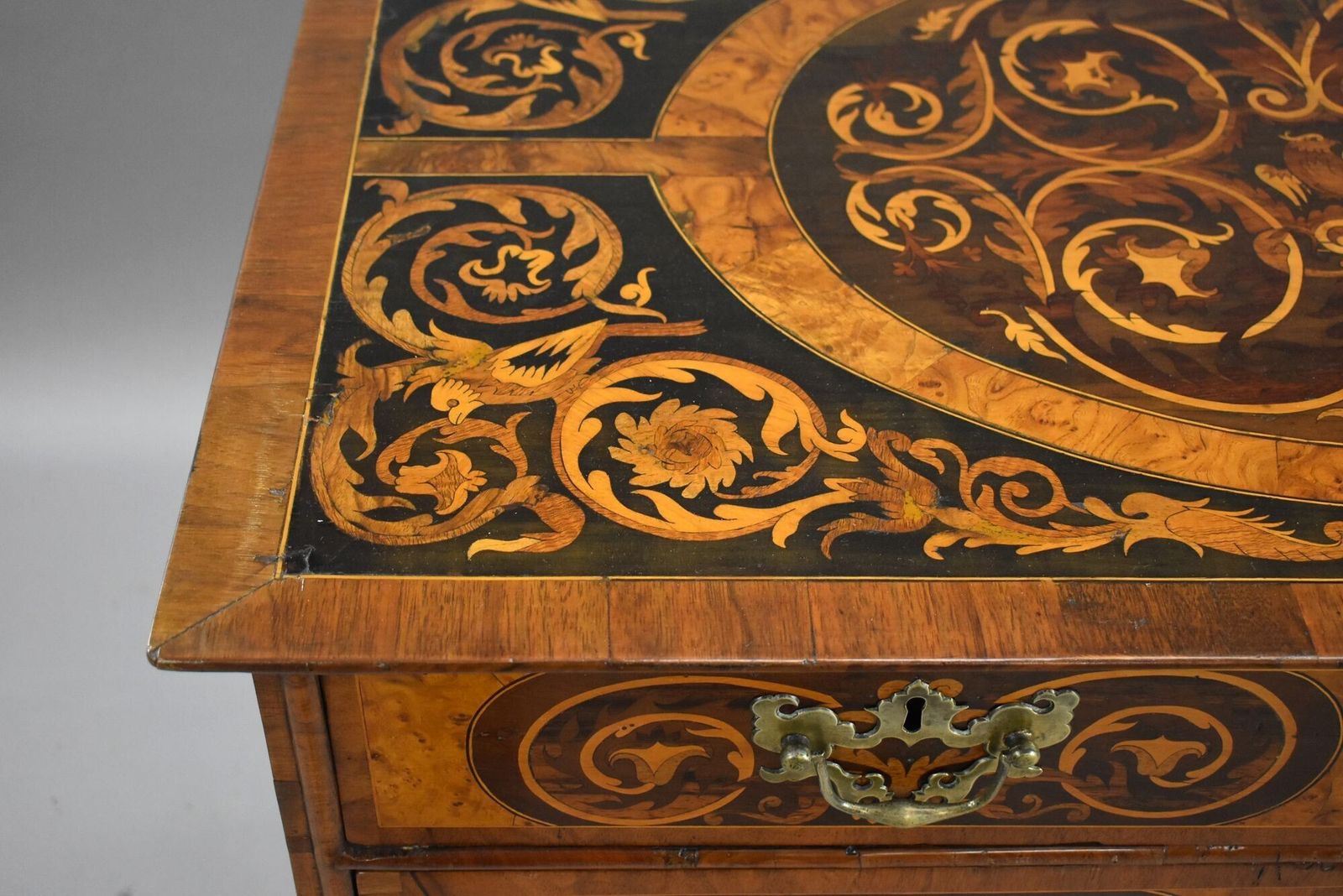 photo for sale William & Mary Burr Walnut Marquetry Chest
