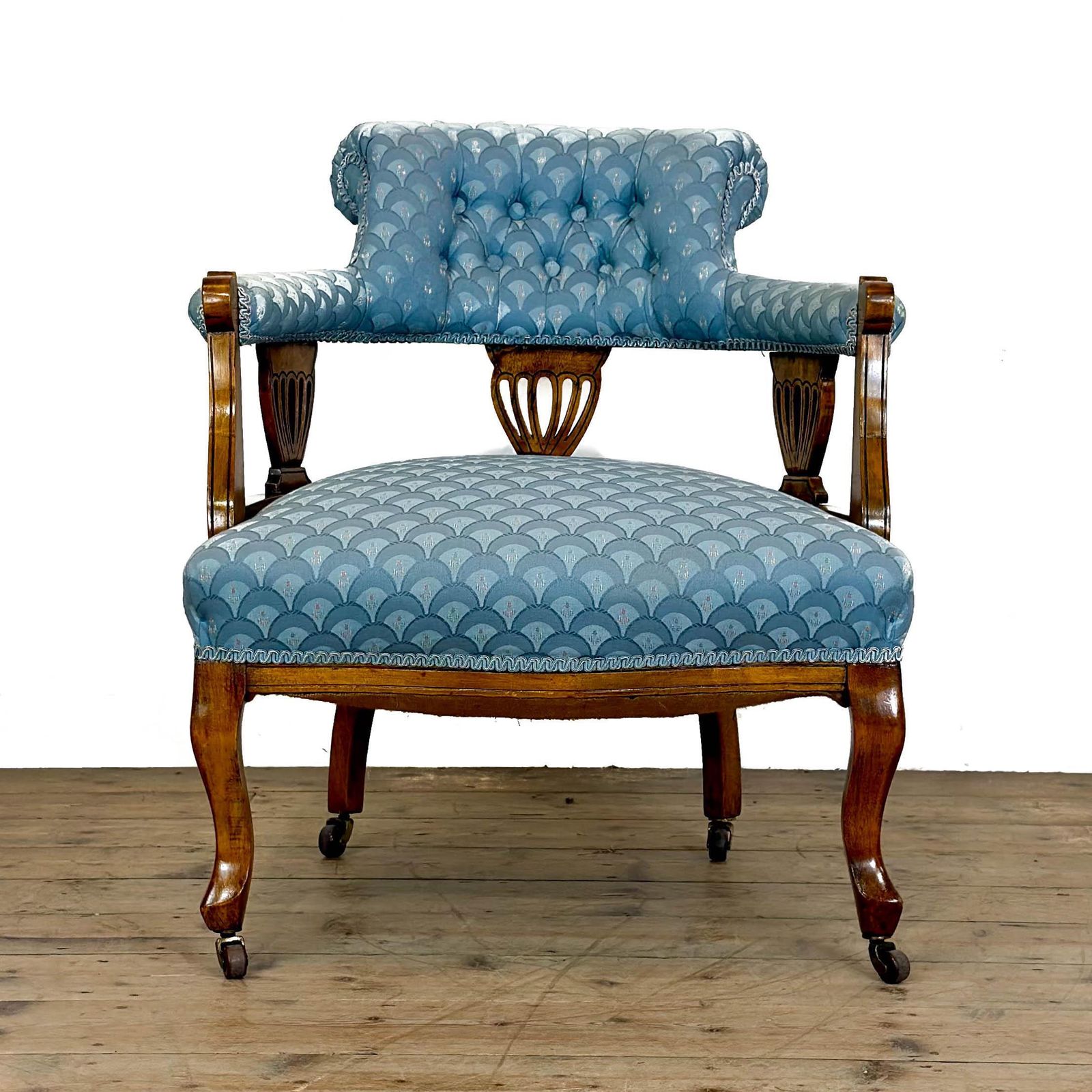 Antique Edwardian Mahogany Armchair | Antique Armchair | Antique Seating | Victorian Antiques | Victorian Armchair (M 6798) photo 495.0