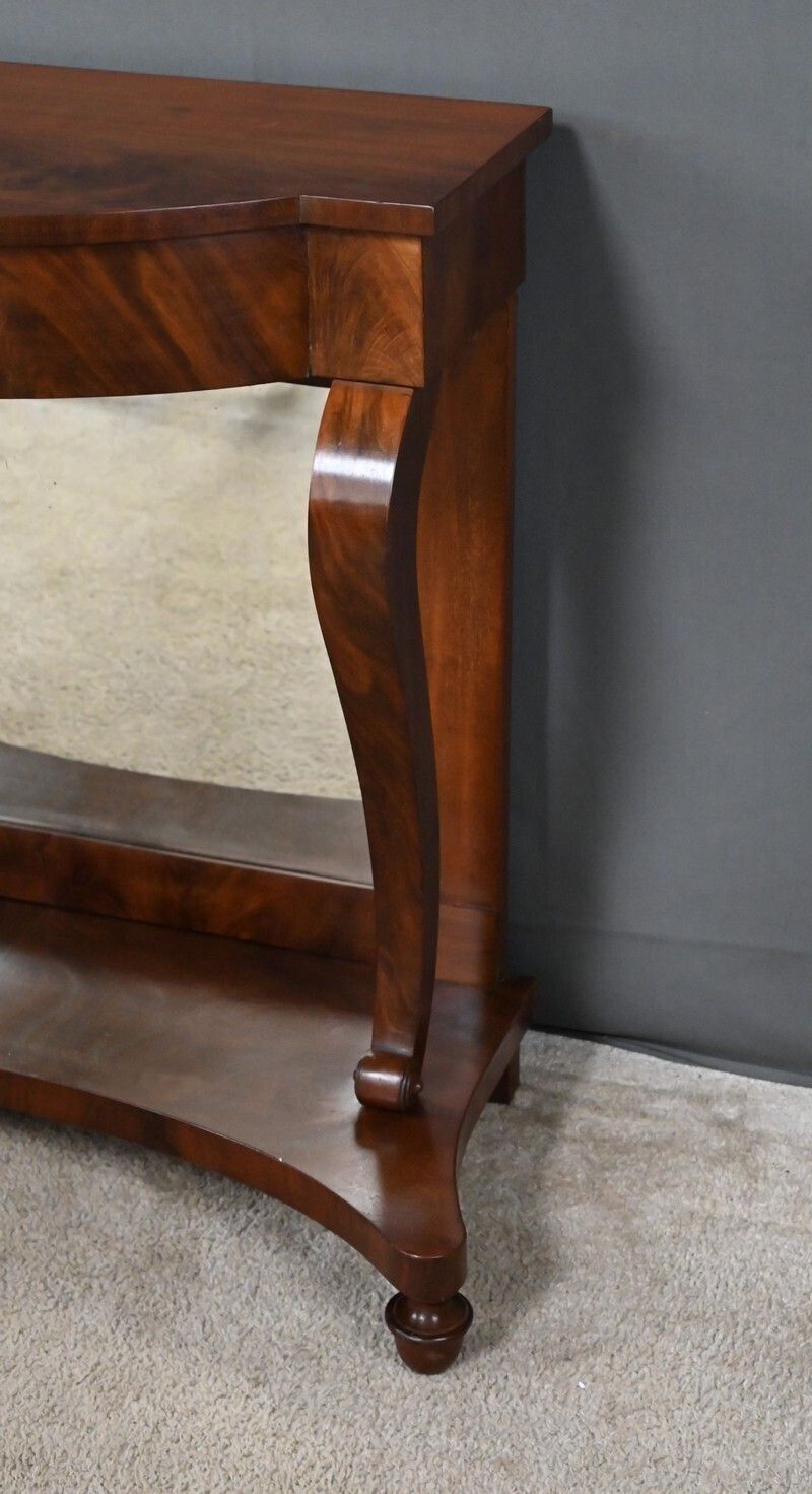 Mahogany Console Table  Restoration Period  First Part Of The 19th Century photo vintage