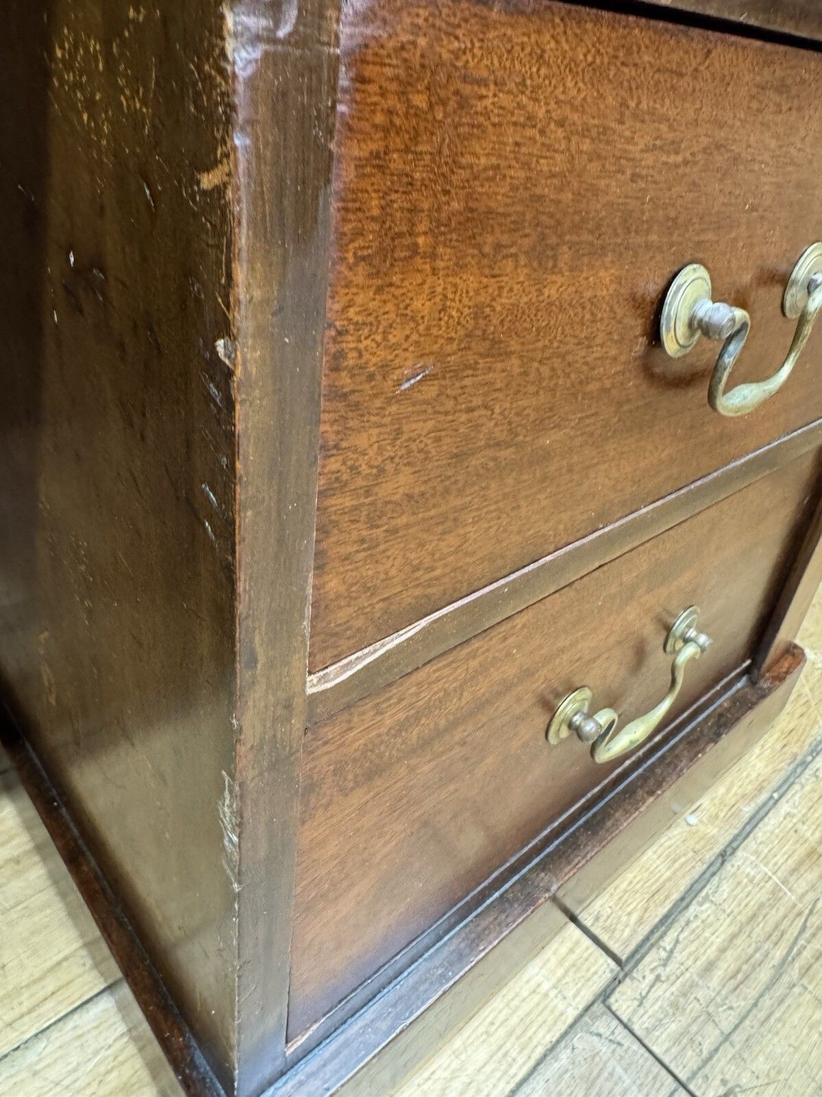 Furniture Antique Mahogany Twin Pedestal Desk Kneehole Writing Office Desk Computer Desk photo