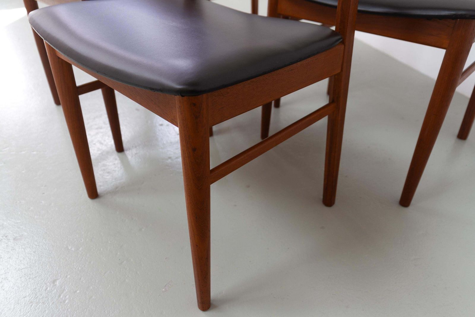photo for sale Vintage Danish Teak Dining Chairs By Kjærnulf For Vejle Møbelfabrik, 1960s.