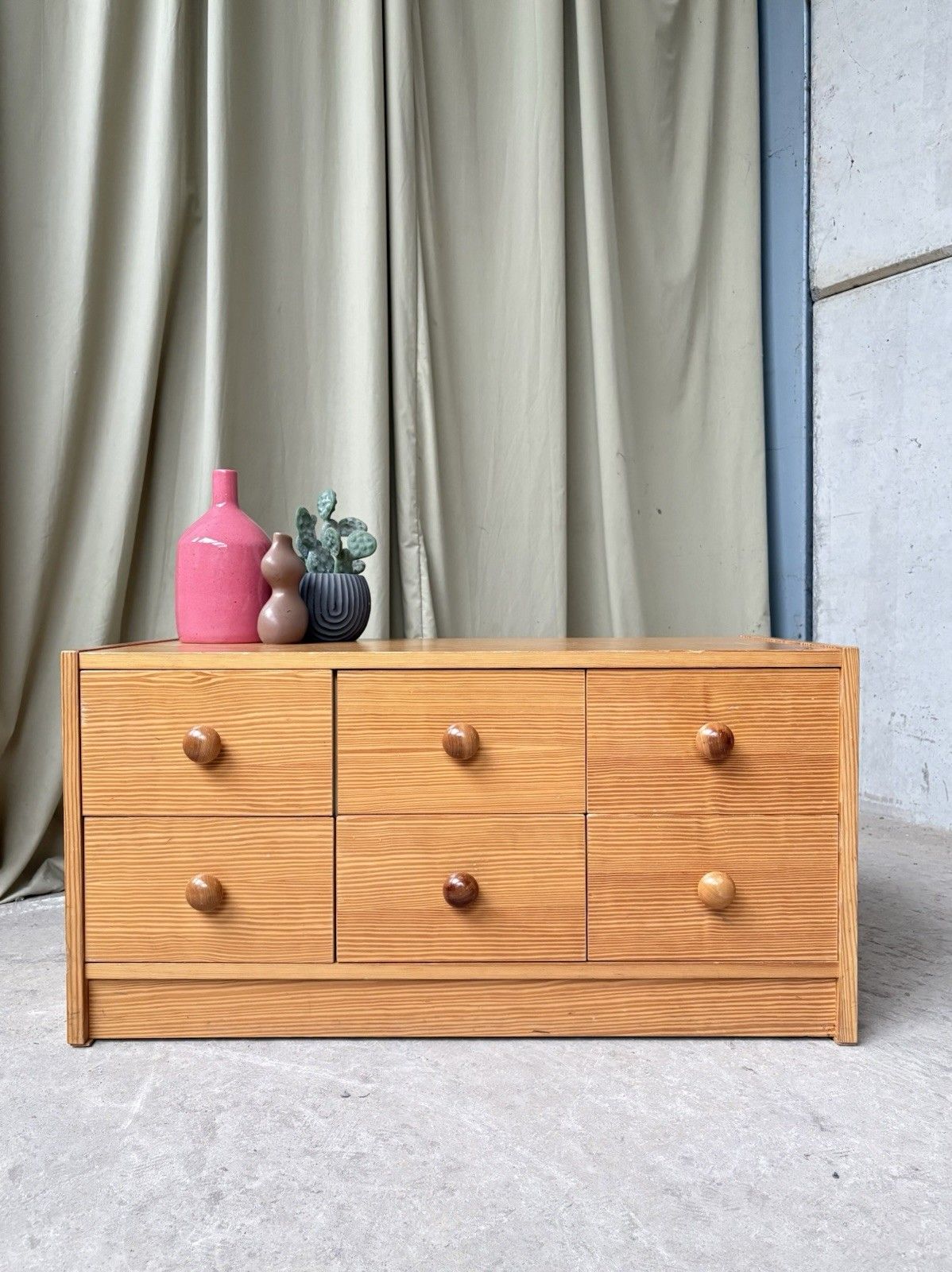 Vtg Late Mid Century East German Low Chest Drawers Scandi Danish Sideboard R1190 photo Furniture