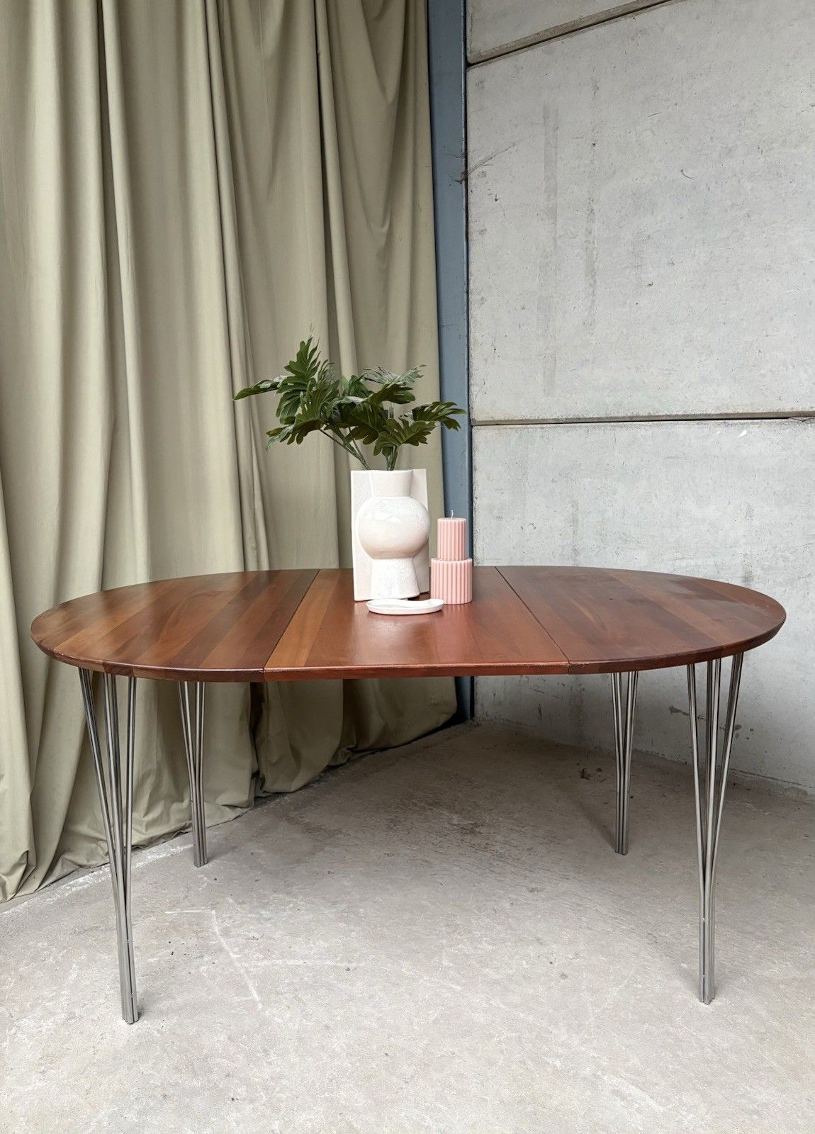 Vtg Late Mid Century  A/S Haslev Møbelsnedkeri Danish Dining Table Scandi R1186 photo for sale
