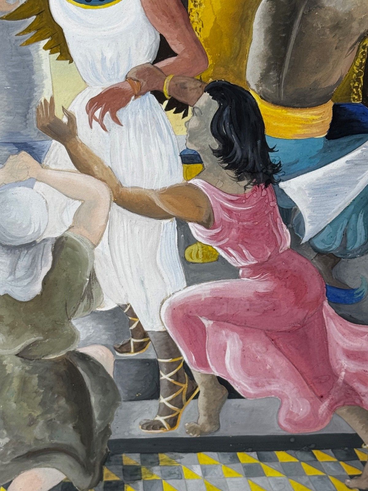 Art Surrealism Painting Death Of Cleopatra By Wenda Jerrum C1960 Egyptian Mythology photo
