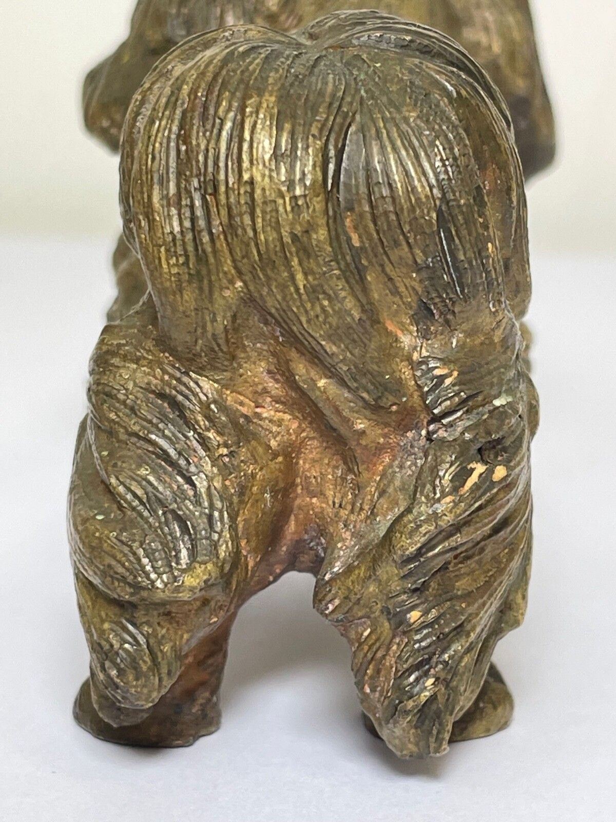 750.0 Antiek Oostenrijks miniatuur bronzen beeldje van een Pekinees photo
