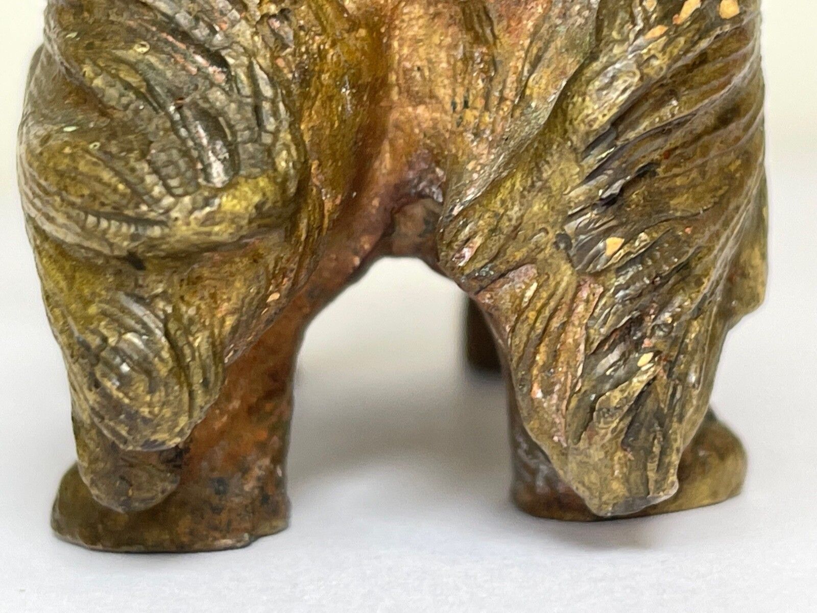 photo vinterior Antiek Oostenrijks miniatuur bronzen beeldje van een Pekinees
