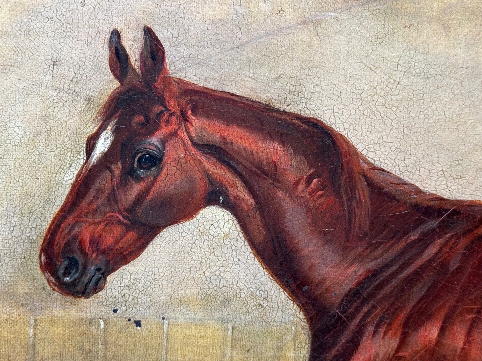 🐎 Equine Elegance Chestnut Hunter In Stable C1842 By Charles Bilger Spalding Ra photo vinterior