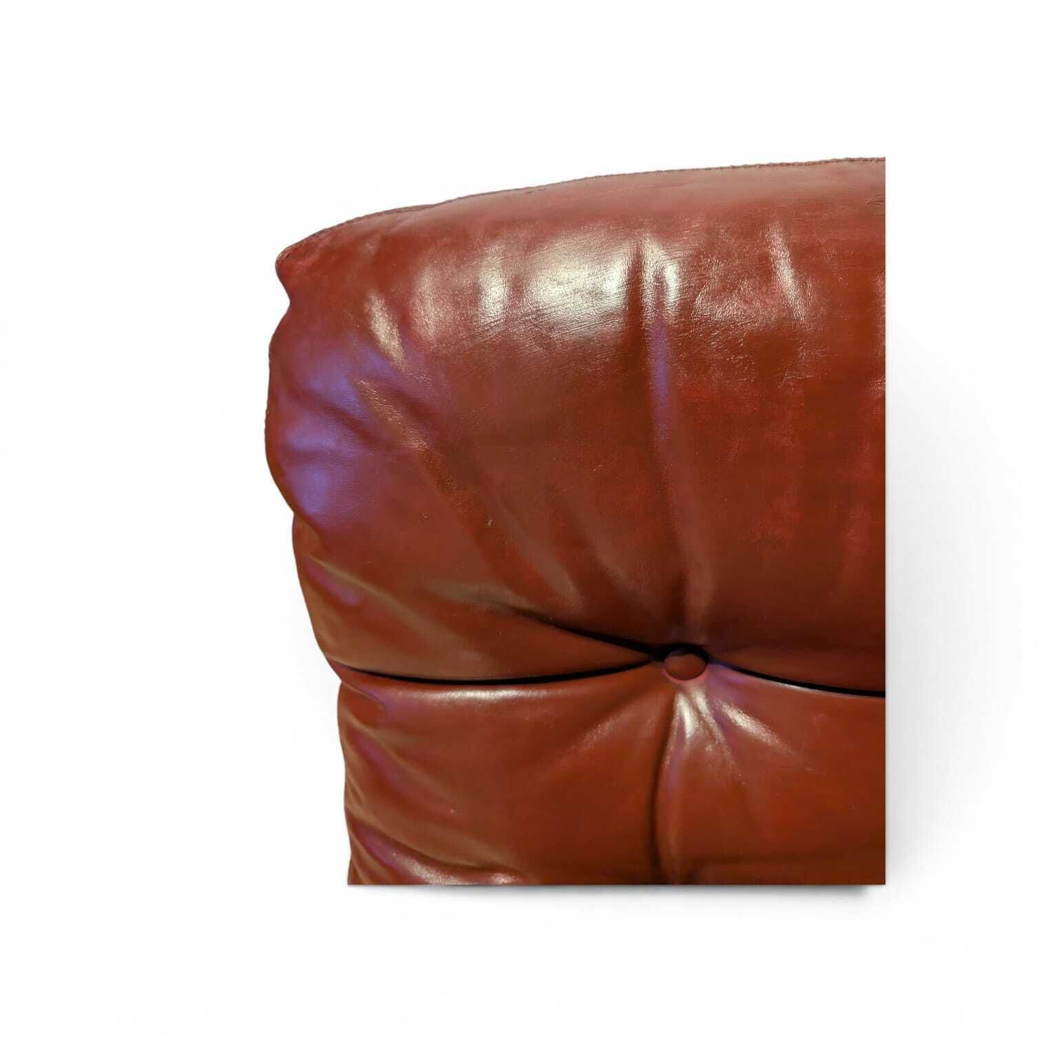 Vintage Mcm Swedish “Ingrid Høj” Armchair By Bruno Mathsson For Dux In Burgundy Leather photo vinterior