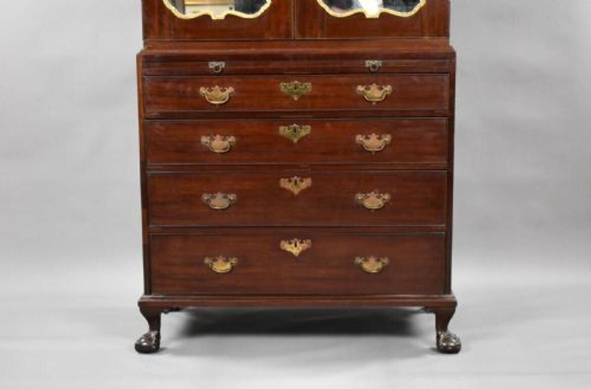 Irish George II Mahogany Secretaire Cabinet photo for sale