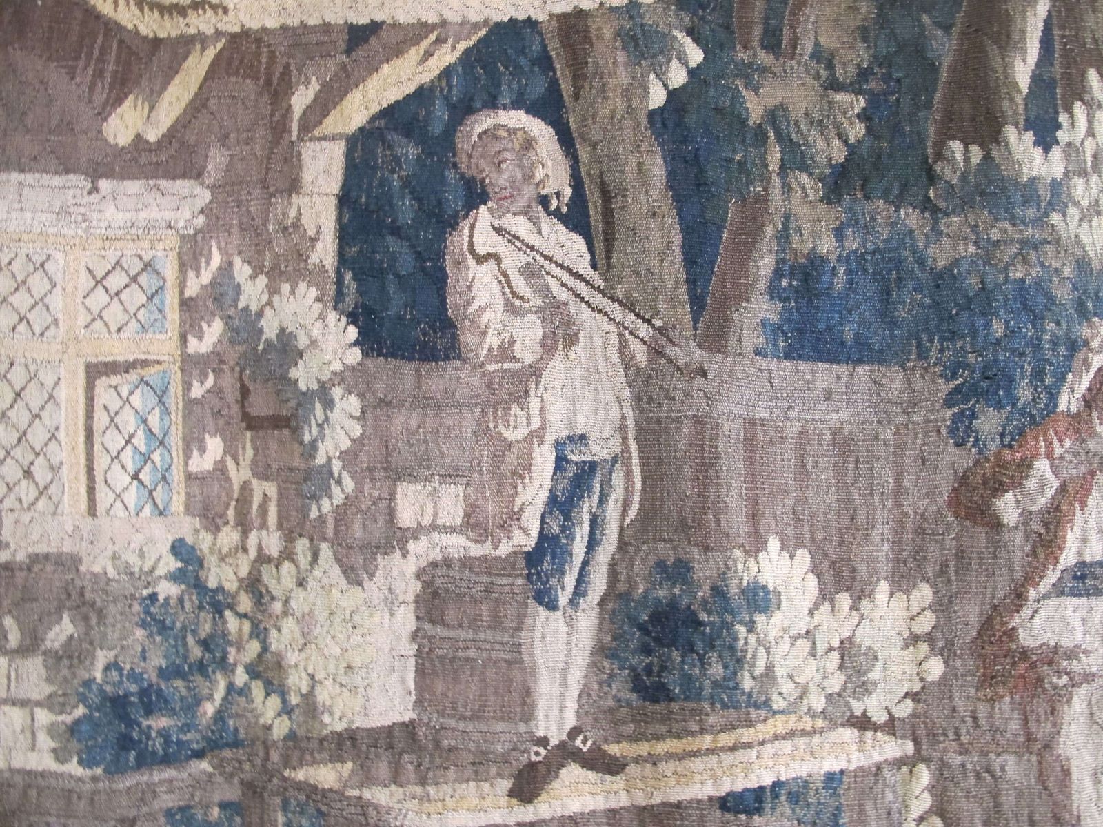 Charming French Pastoral Tapestry, Circa 1790, 2.57m X 4.94m photo vintage