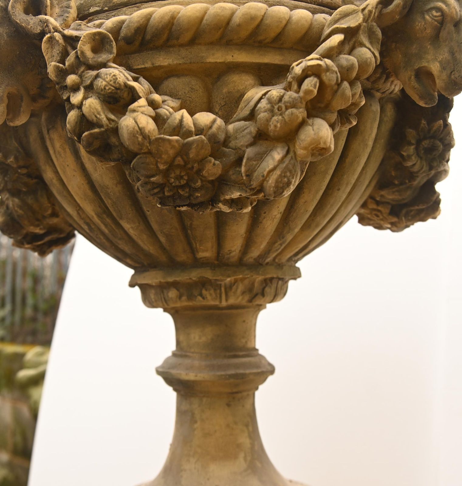 Pair Terracotta Garden Urns Classical English Estate After Thomas Hope photo 2750.0
