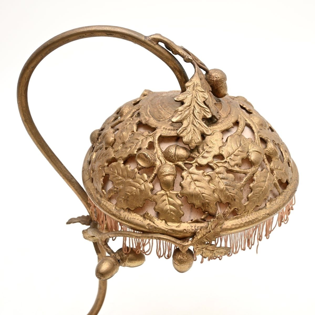 Antique French Art Nouveau Bronze Desk Lamp photo Lighting