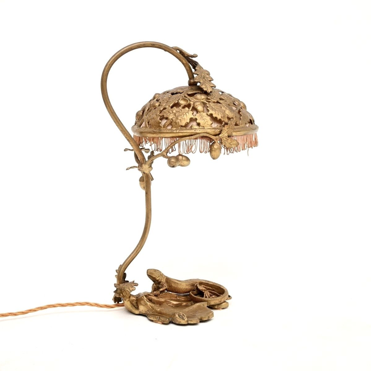Antique French Art Nouveau Bronze Desk Lamp photo 1950.0