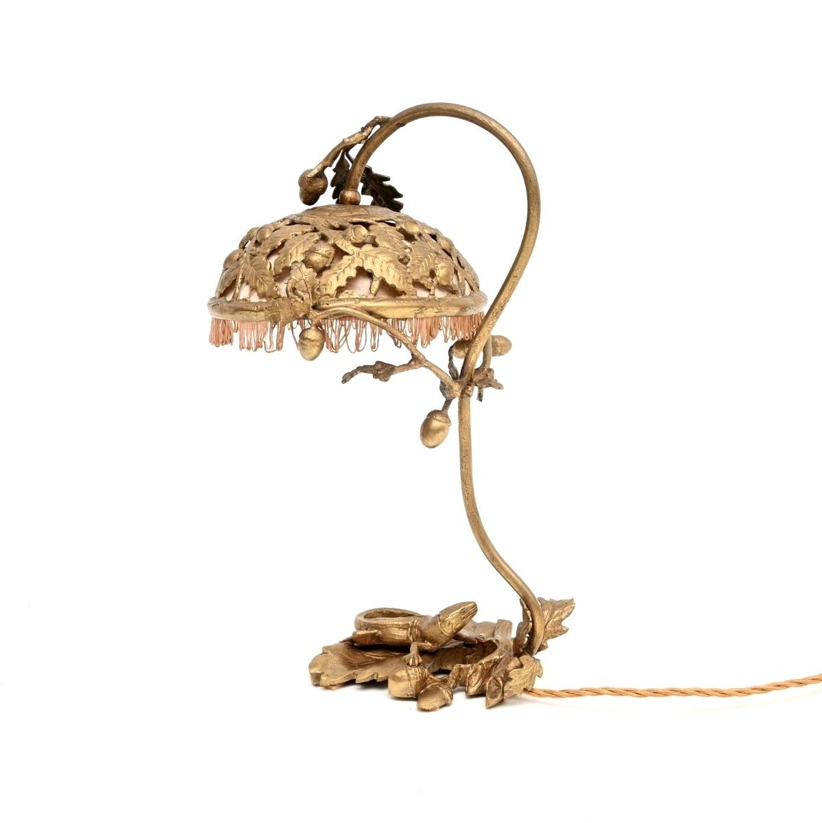 Antique French Art Nouveau Bronze Desk Lamp photo vinterior