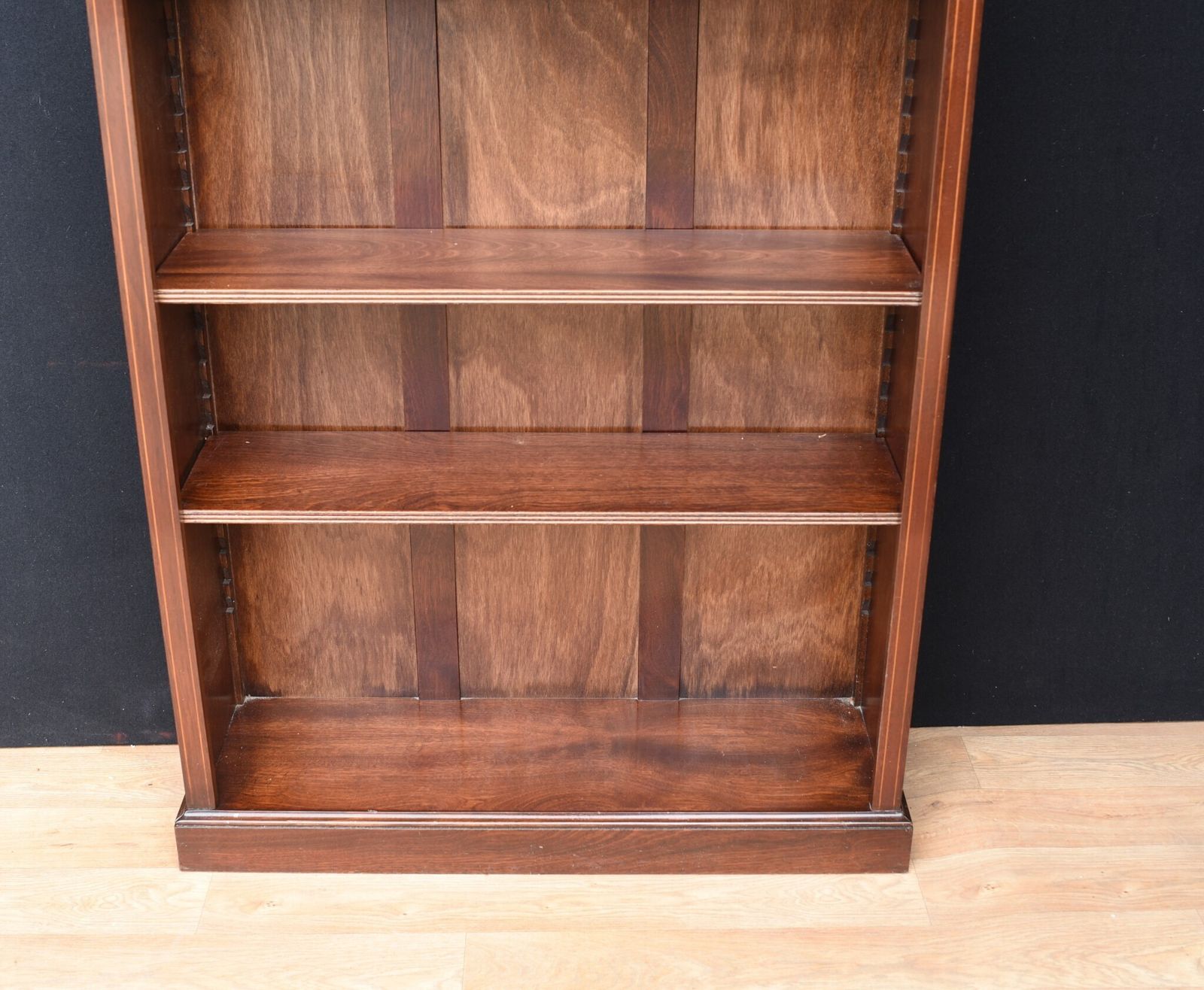 Furniture Pair Mahogany Open Front Bookcase   Regency Sheraton Bookcase Bespoke photo