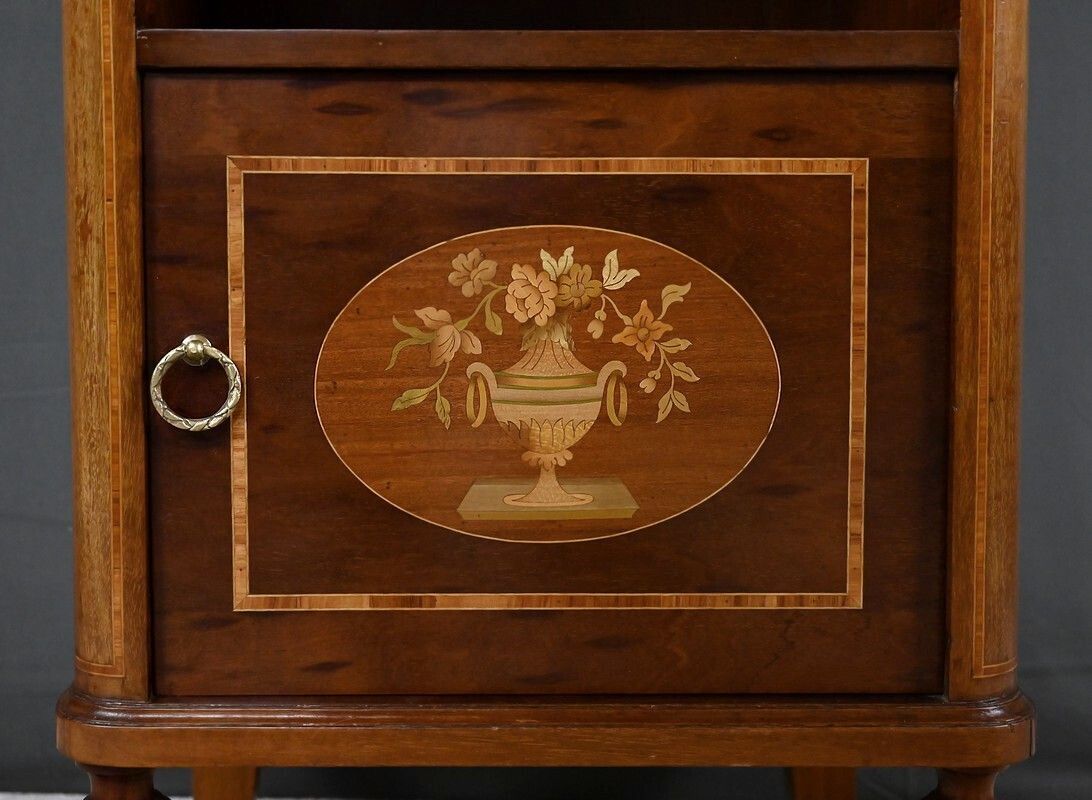 photo for sale Small Marquetry Parlor Cabinet, Louis XVI Style – Early 20th Century