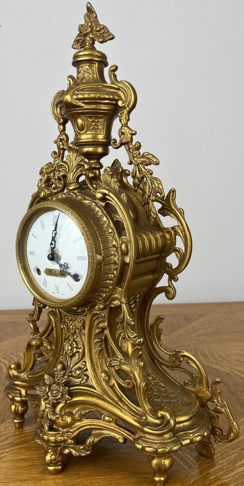 Clock Vintage Style Brass Ornate Mantel Clock Decorative Rococo Style Lot 6053 photo furniture