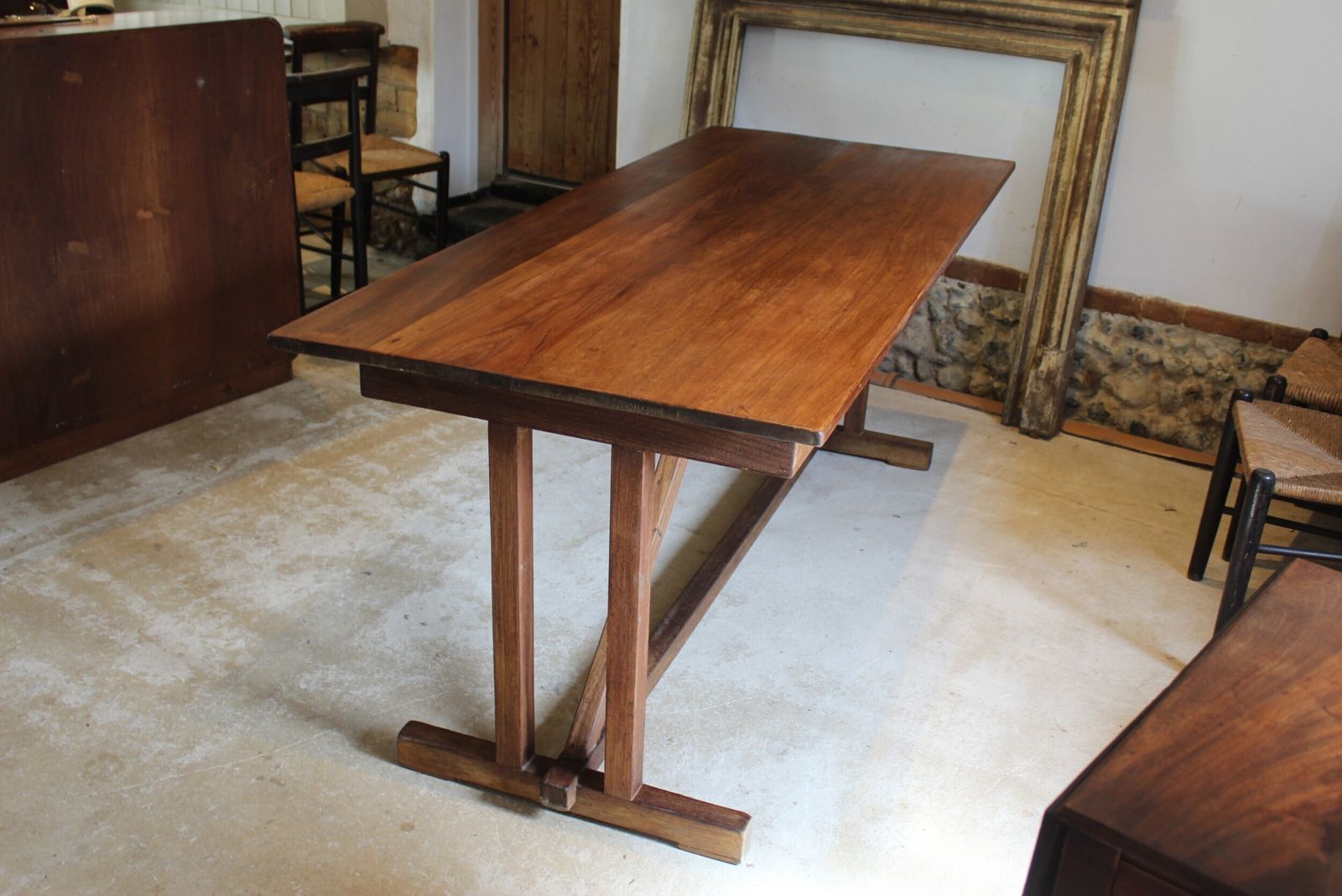 Table Refectory Arts And Crafts Teak The Music House Norwich C1930 photo vintage
