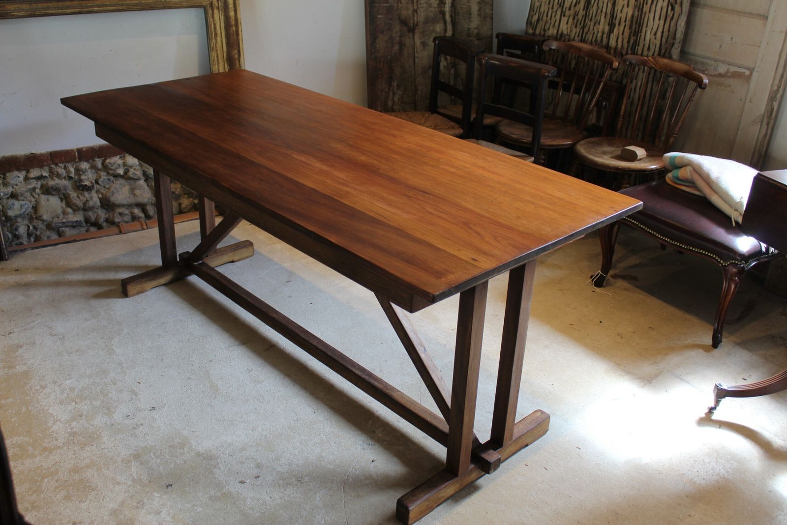 photo furniture Table Refectory Arts And Crafts Teak The Music House Norwich C1930