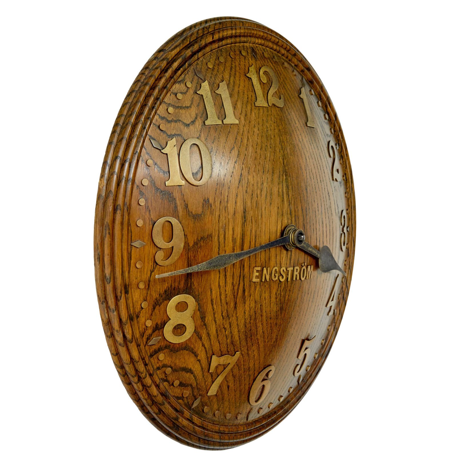 Art Deco Eiken Wandklok Engström By Zenith photo for sale