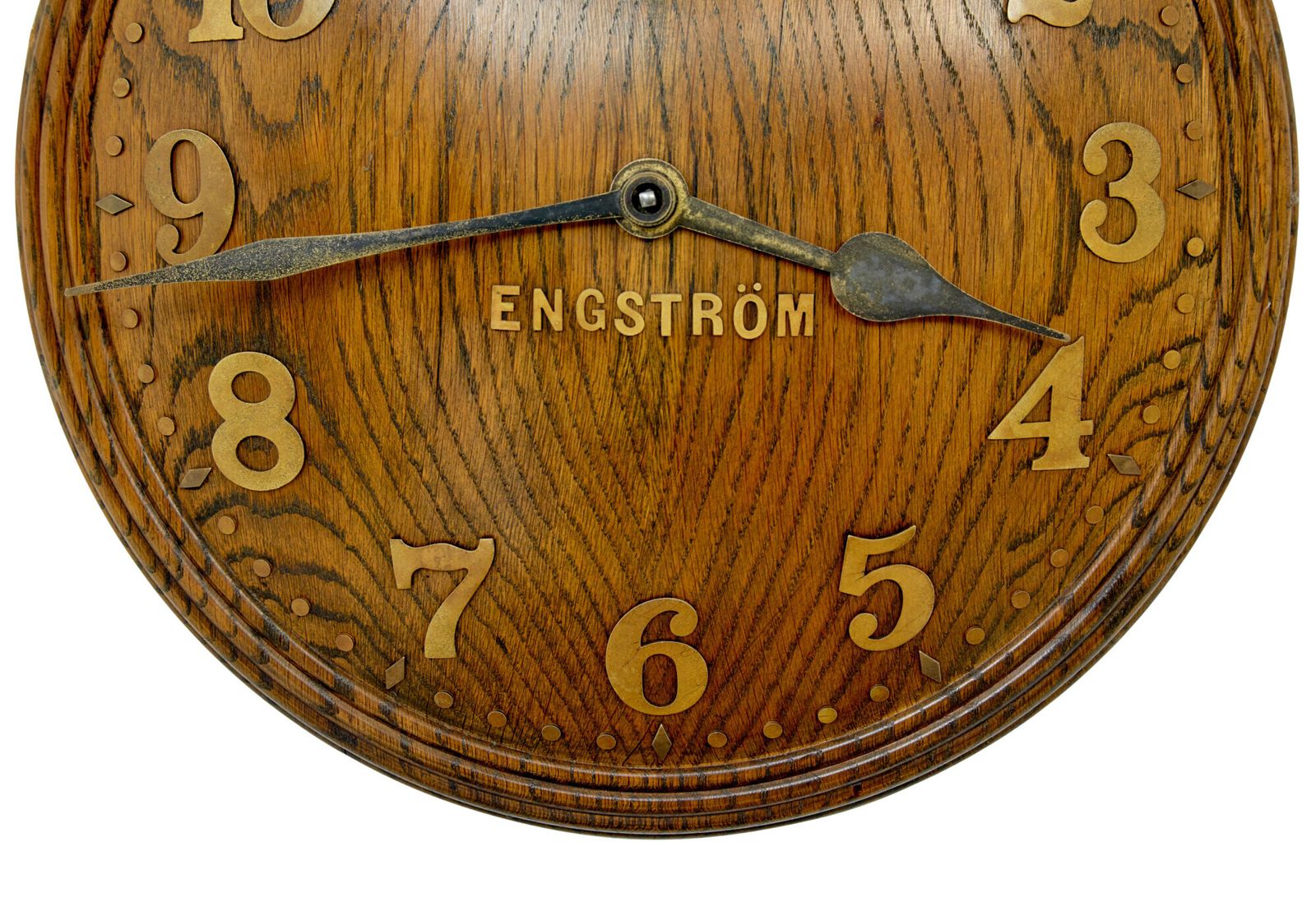 Art Deco Eiken Wandklok Engström By Zenith photo Woonaccessoires