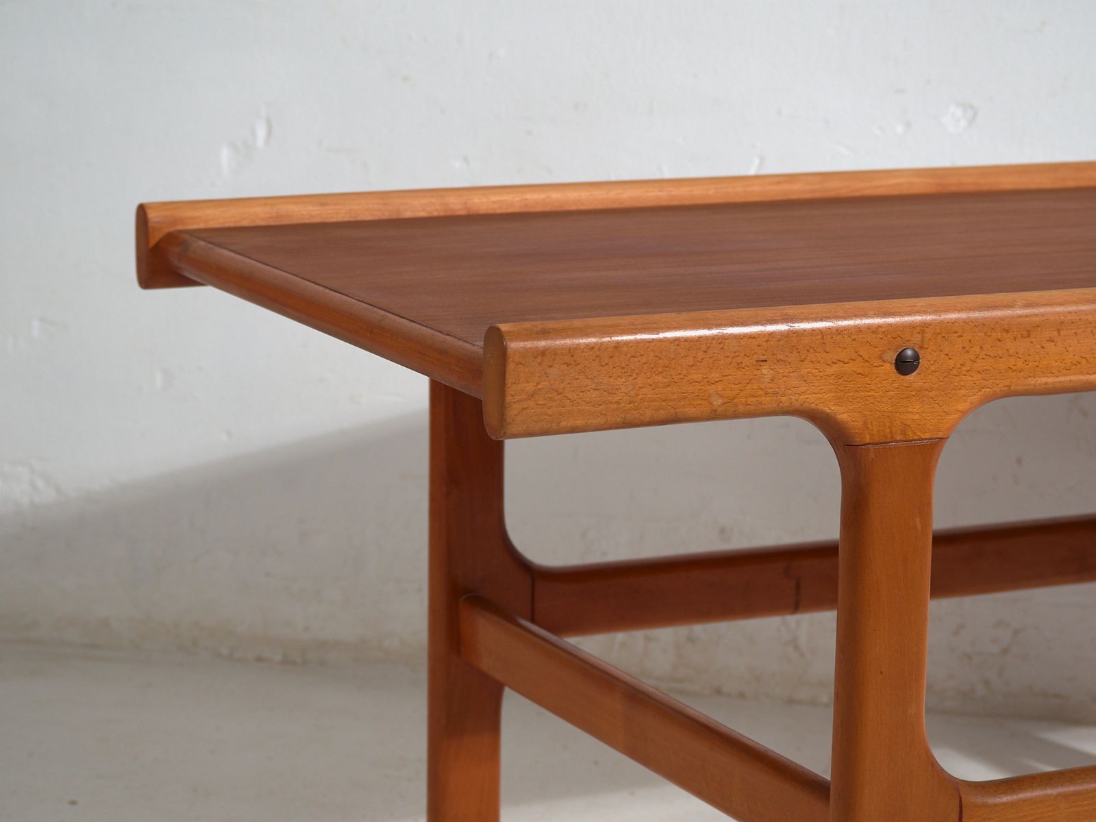 Vintage Scandinavian Style Coffee Table In Teak And Beech  Scandinavia Circa 1960 photo for sale