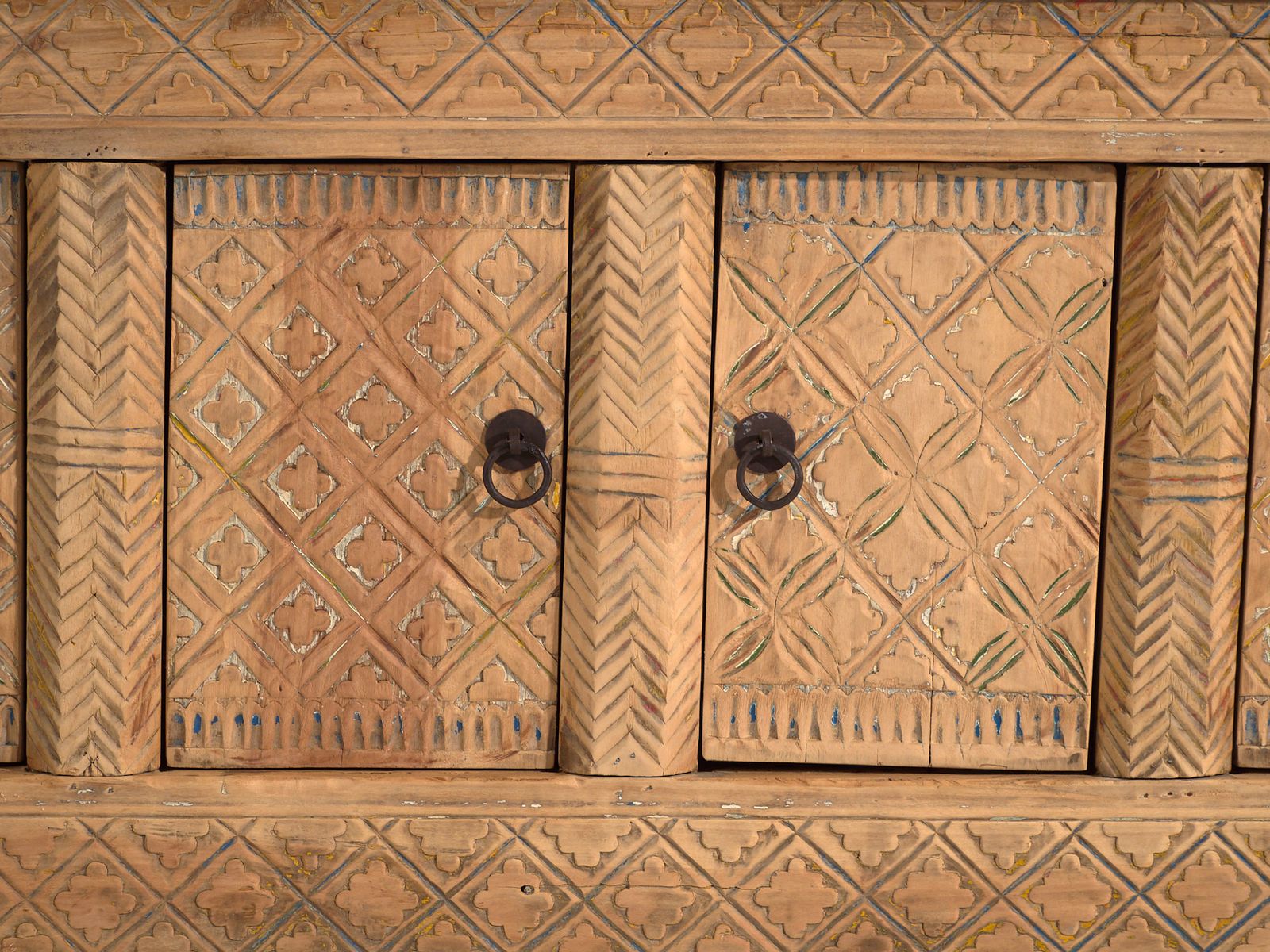 3234.0 Antique Carved Low Sideboard In Pine Wood  China  Circa 1900 photo
