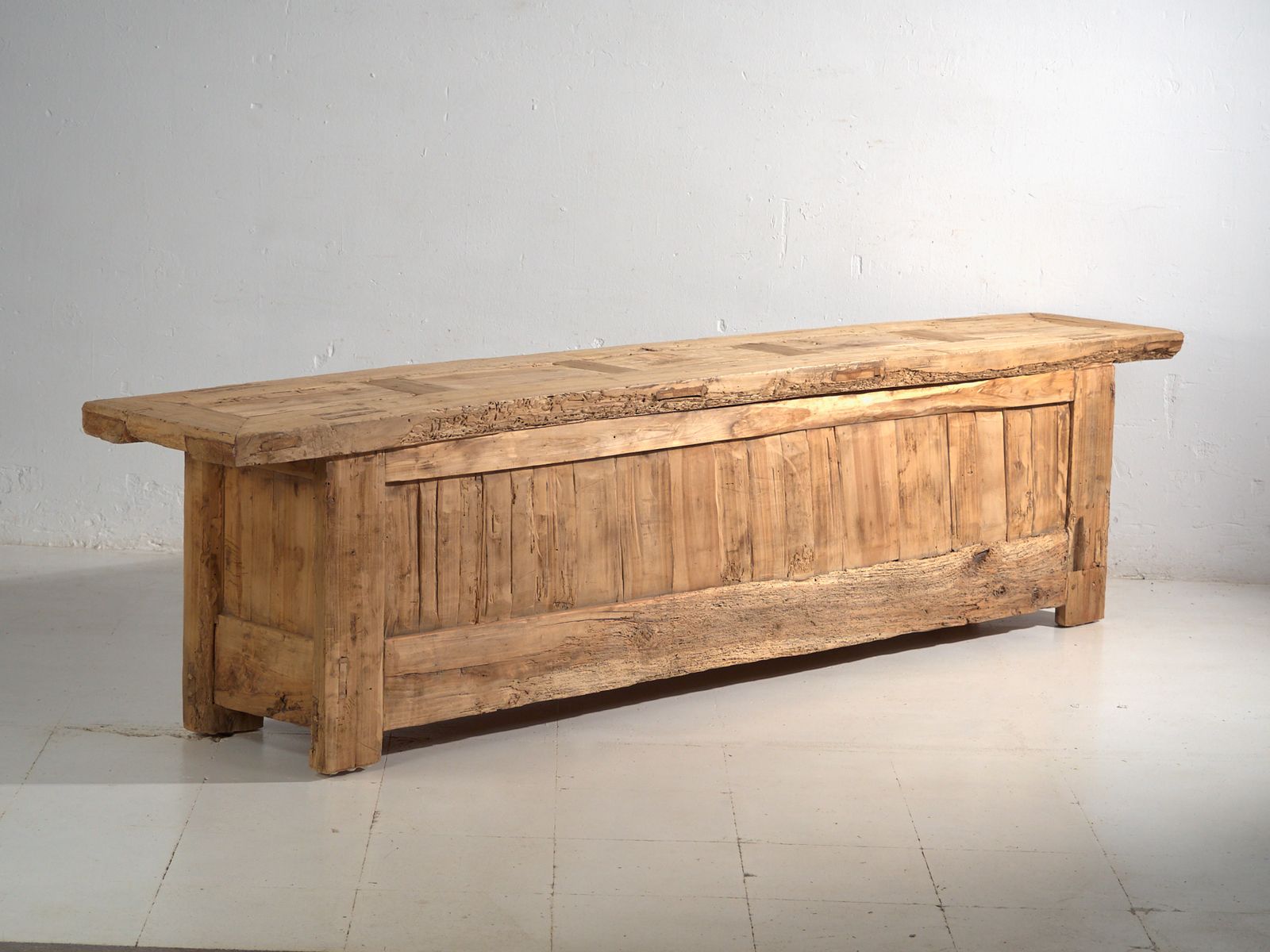 photo buy Antique Carved Low Sideboard In Pine Wood  China  Circa 1900