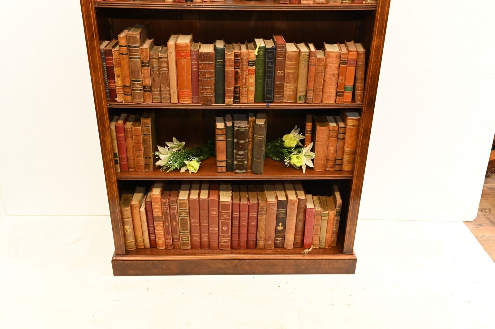 Pair Walnut Bookcases   Regency Sheraton Open Front Bespoke photo 2220.0