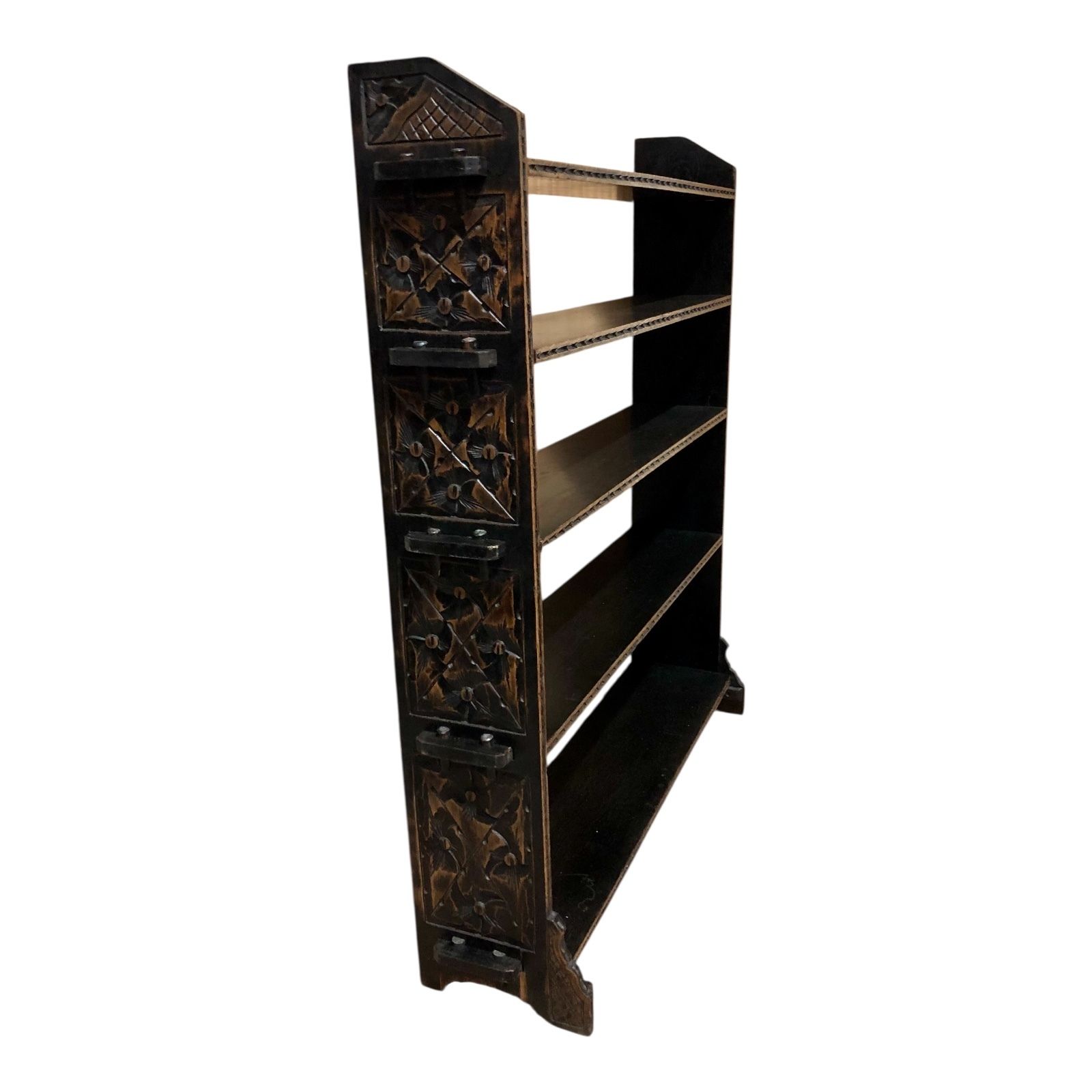 Handsome Antique Carved Oak Bookcase/Bookshelves photo for sale
