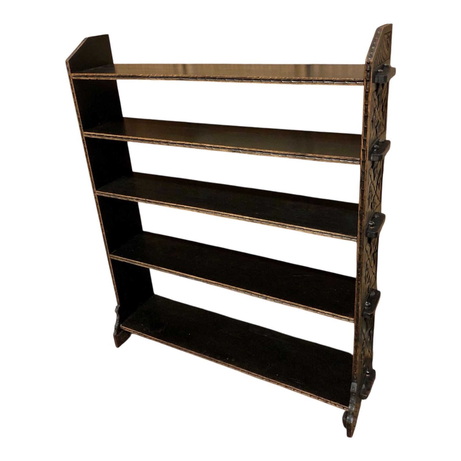 Handsome Antique Carved Oak Bookcase/Bookshelves photo 429.0