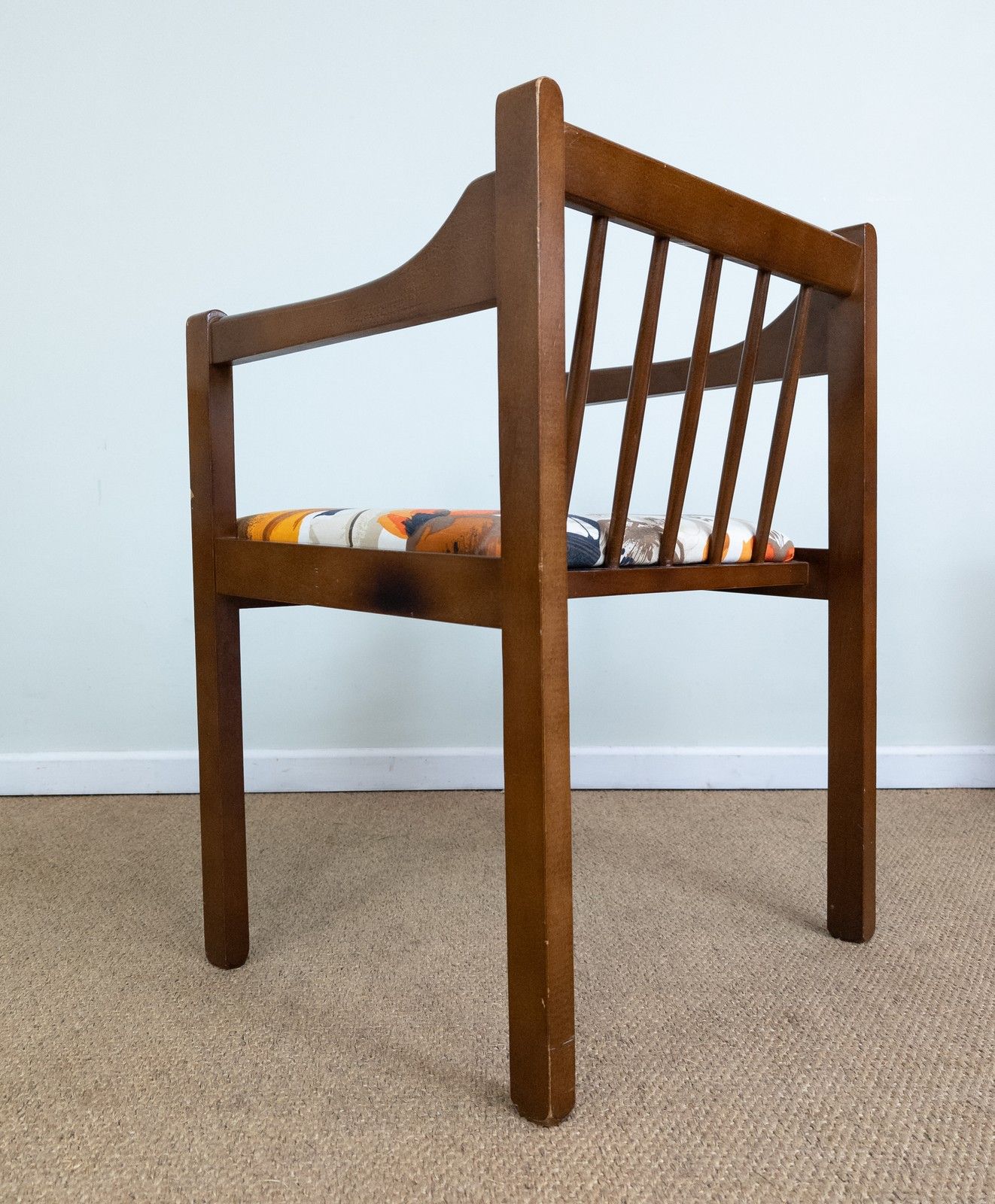 photo furniture Vintage Mid Century Teak Kitchen Bench And 2 Chairs Set With Upholstered Seats