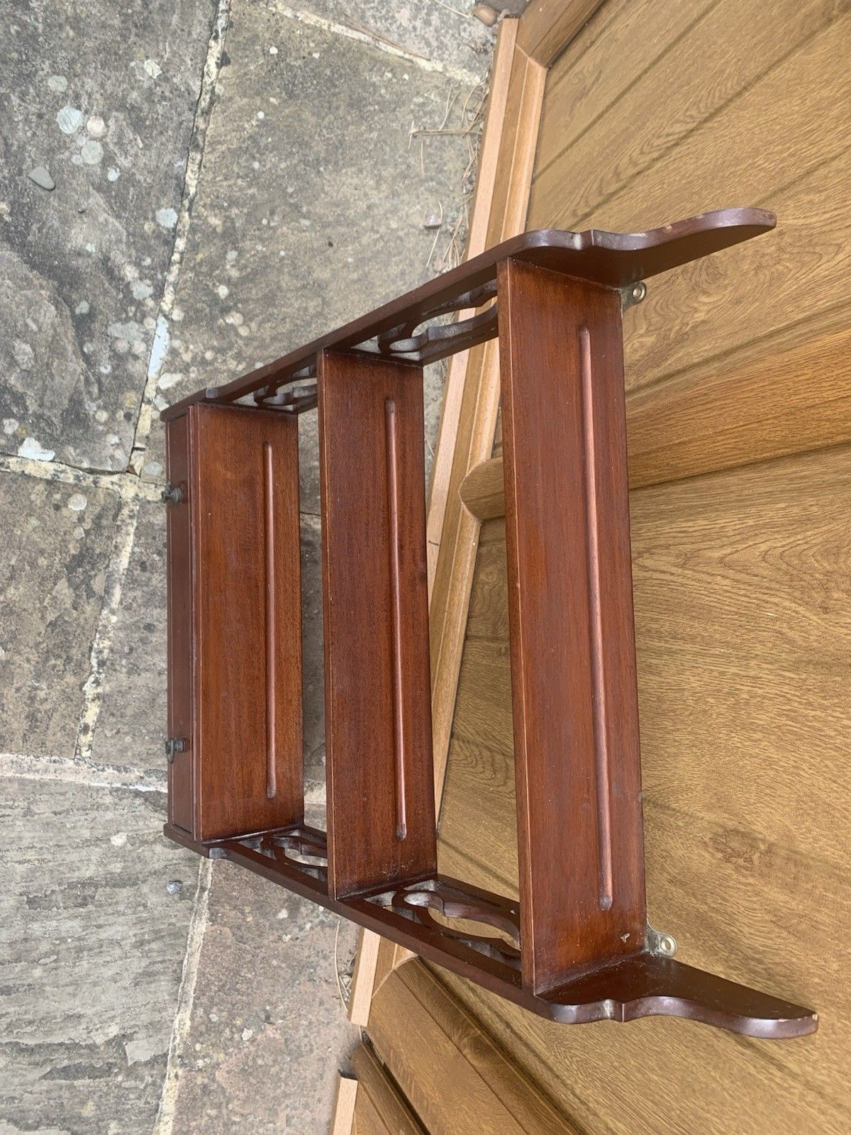 Vintage Mahogany Shelving In The Georgian Style. photo Furniture