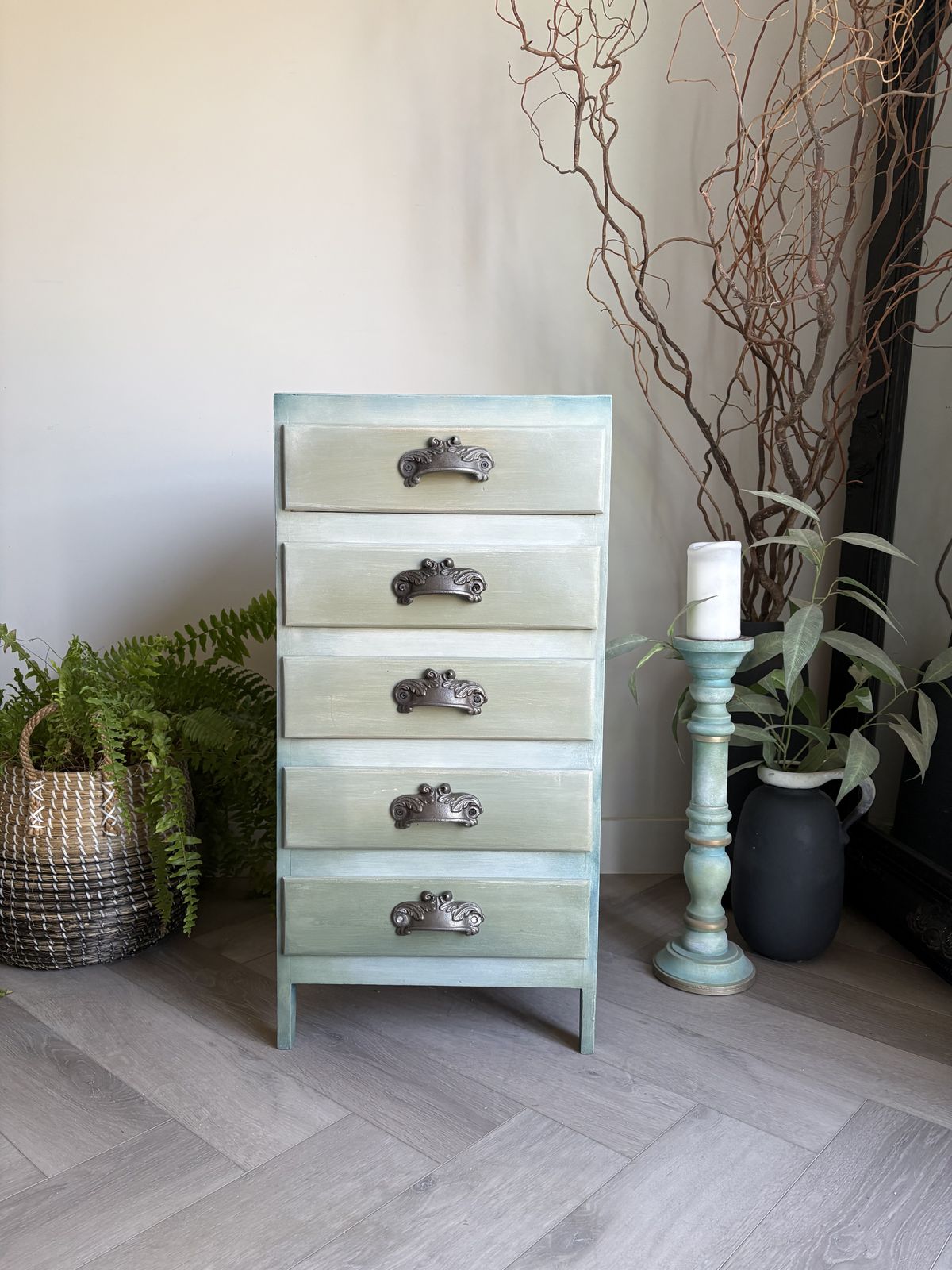 Bedside Drawers, Sage Green photo Furniture