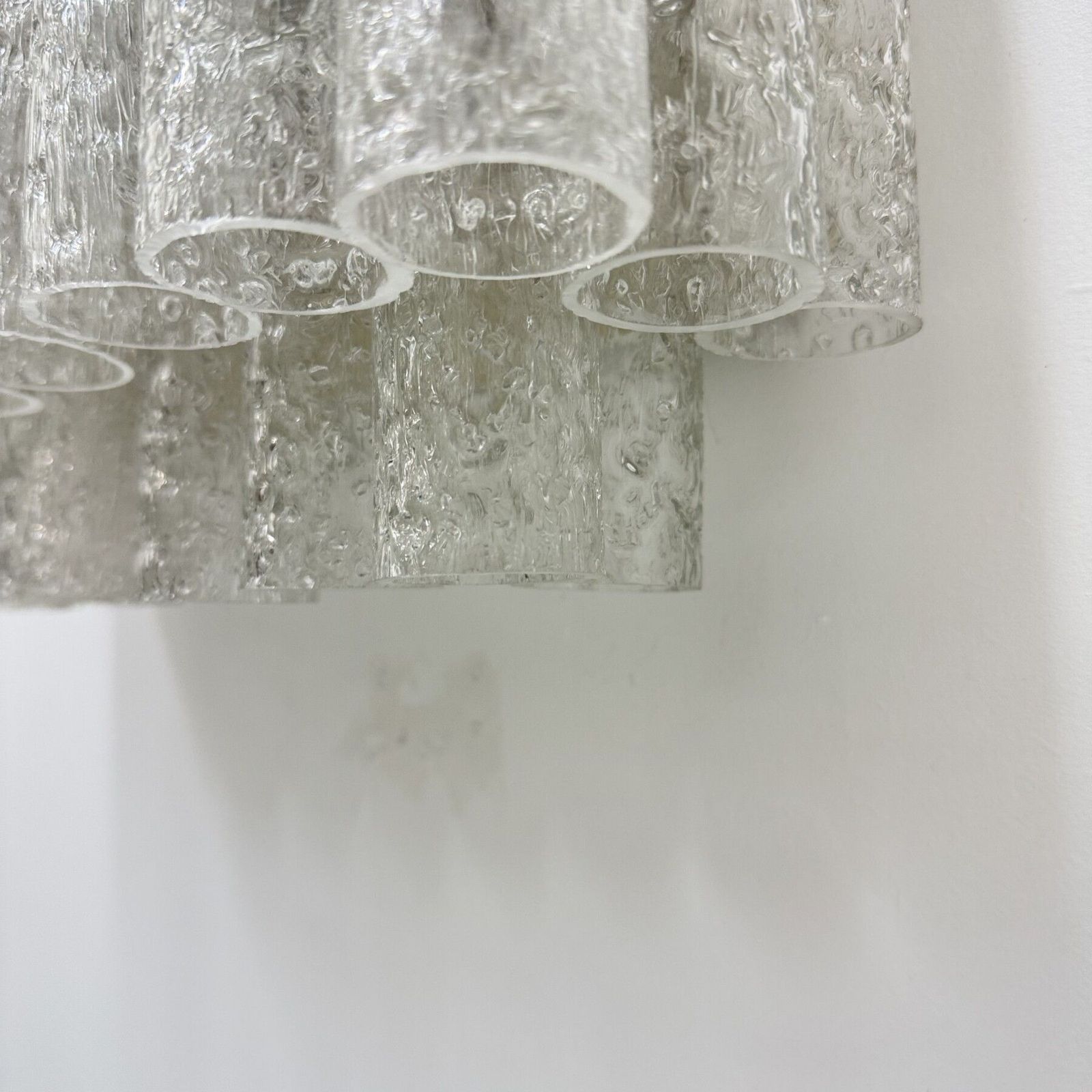 Doria Leuchten Ijsglas Buis Wandlamp, Jaren 1970 photo buy