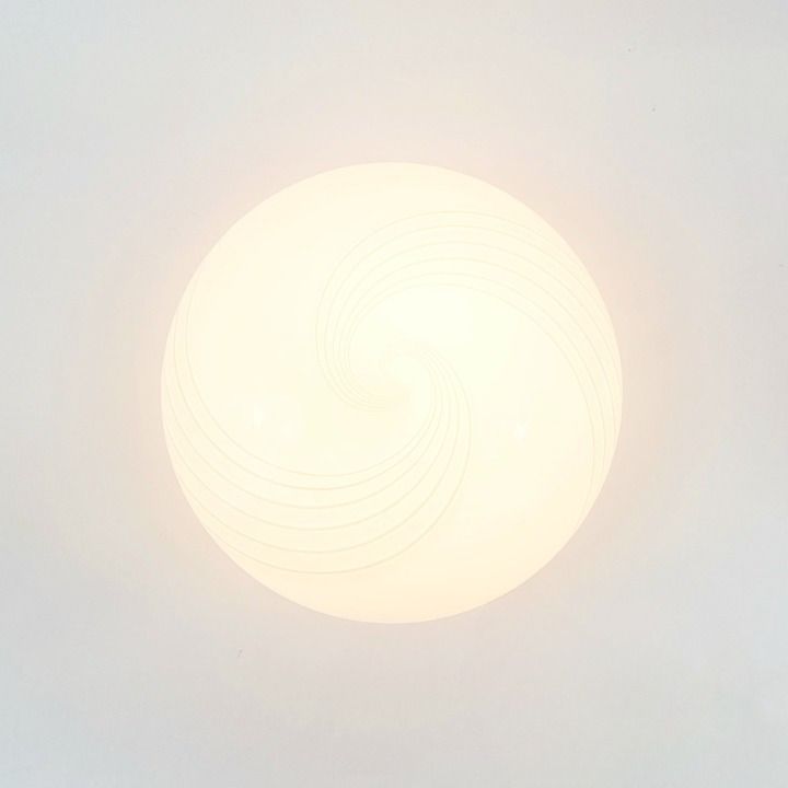 Murano Glass Swirl Ceiling Light From Hillebrand, Germany, 1970s photo buy