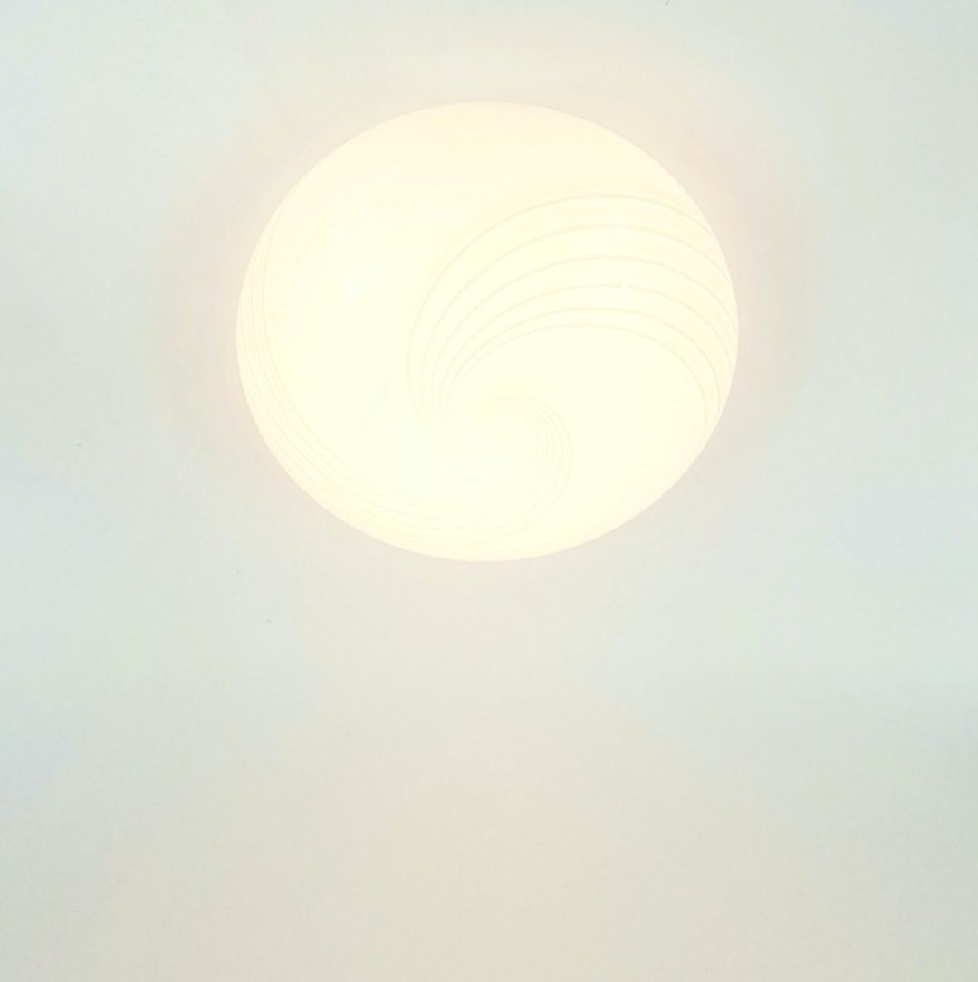 Murano Glass Swirl Ceiling Light From Hillebrand, Germany, 1970s photo 320.0