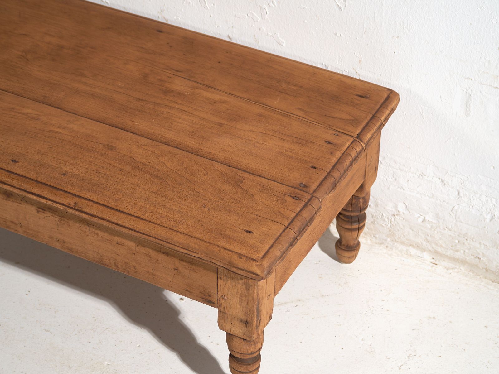 Antique Low Table In Pine Wood – China, Circa 1930 photo vintage