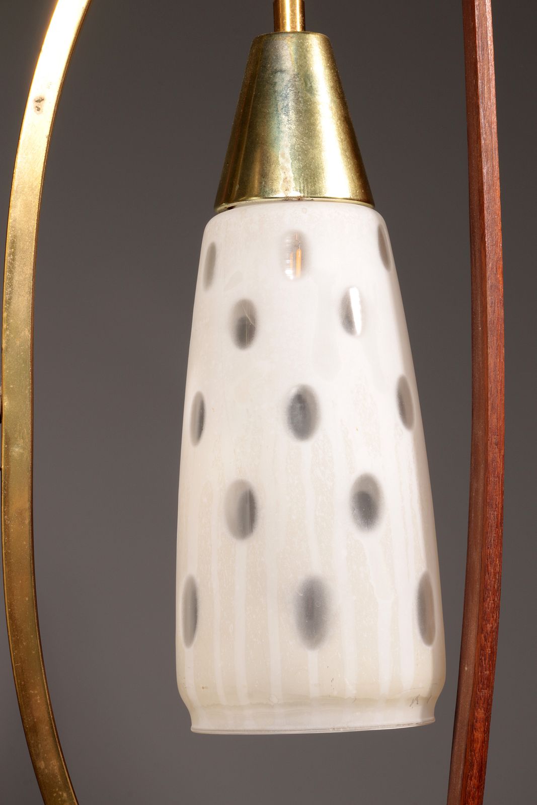 Biomorphic Table Lamps By Masjestic Lamp.Co USA Walnut And Brass 1960 photo buy
