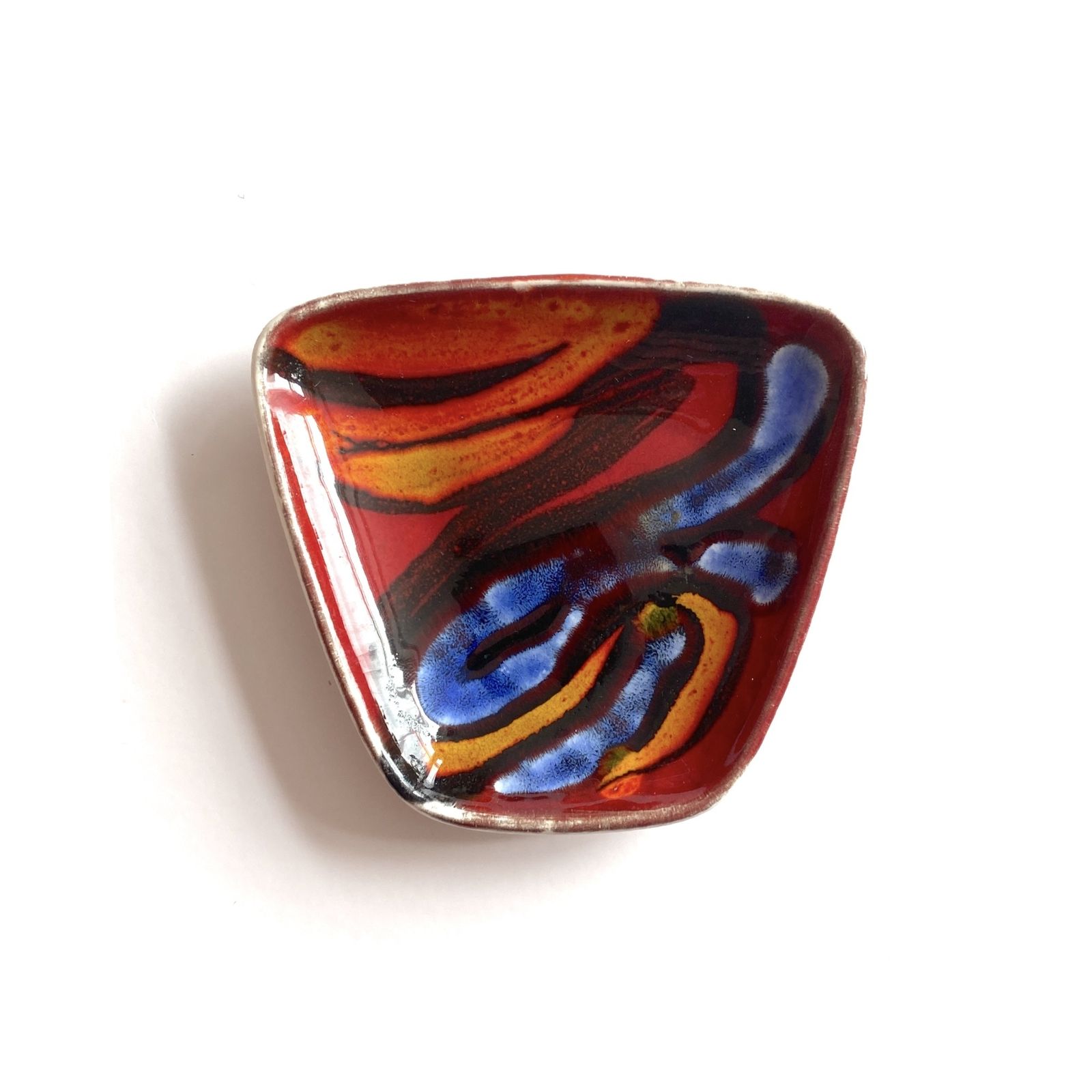 Pair Of Poole Pottery Delphis Pin Dishes, Shape 41 By Loretta Leigh, 1970 English Ceramics photo Home Decor