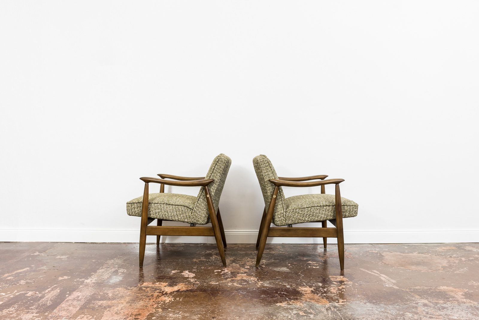 1600.0 Mid Century Armchairs, Gfm 87 By Juliusz Kędziorek, Poland, 1960's, Set Of 2 photo